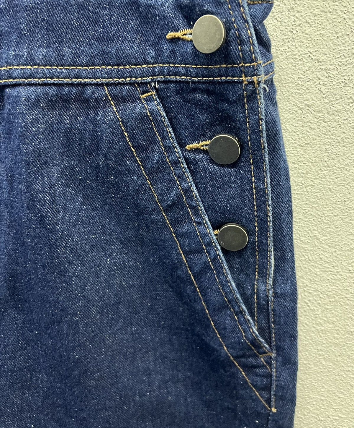 Asos × Vintage ASOS Denim Overalls - Dark Wash - UK 8 / US 4 / EU 36 Size US 30 / EU 46 - 8 Thumbnail