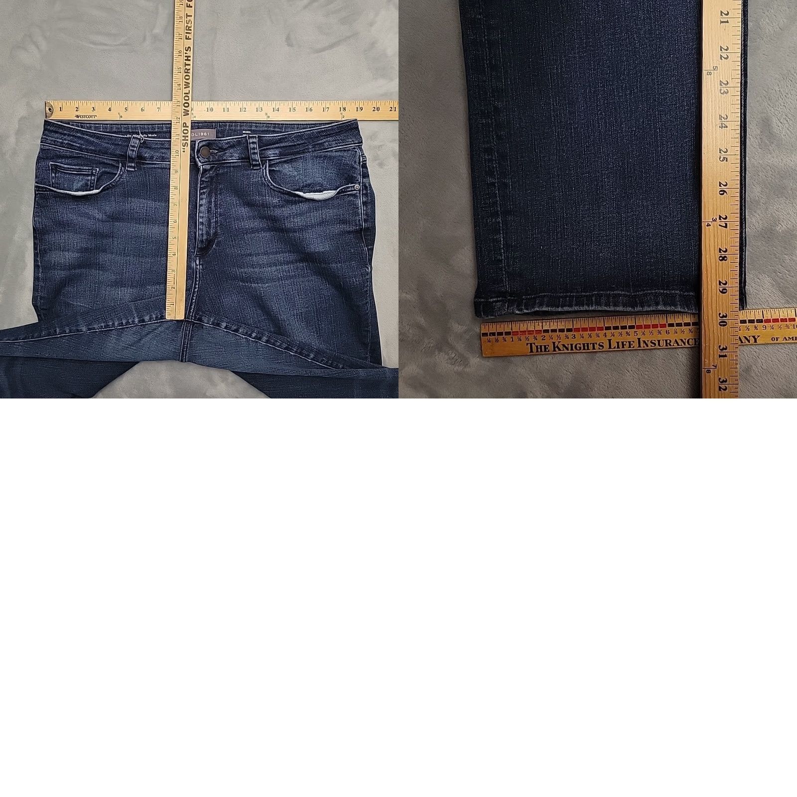 DL1961 VINTAGE DL1961 Jeans Womens 18W Mara Blue Denim Straight High Rise Instasculpt Stretch Size 40" / US 18 - 8 Thumbnail