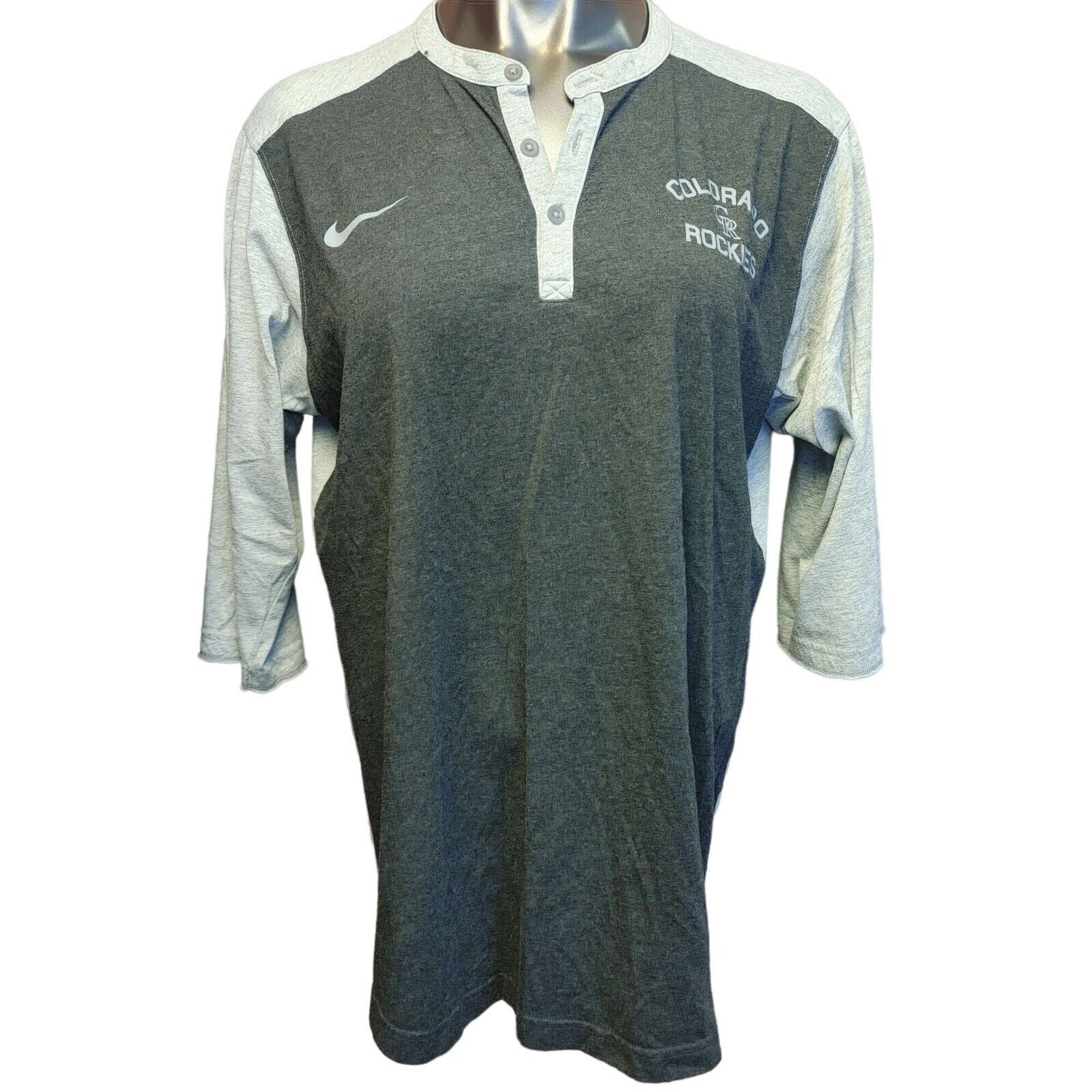 Nike Nike ✔ Dri-Fit Men's LG Baseball Tee Two Tone Gray Size US L / EU 52-54 / 3 - 1 Thumbnail