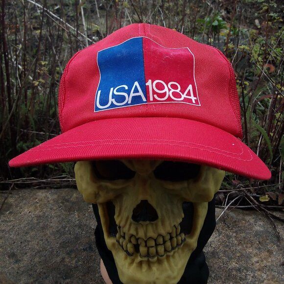 Vintage Vintage USA 1984 Snap Back Trucker Hat Cap Size ONE SIZE - 1 Thumbnail