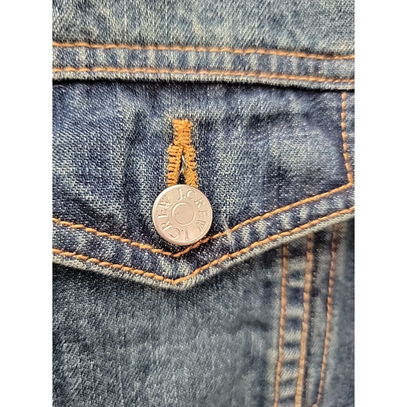 J.Crew VINTAGE J.CREW Denim Jacket 2XL Blue Denim Trucker Jacket Music Tour Mens 2XL Blue Size US XXL / EU 58 / 5 - 4 Thumbnail