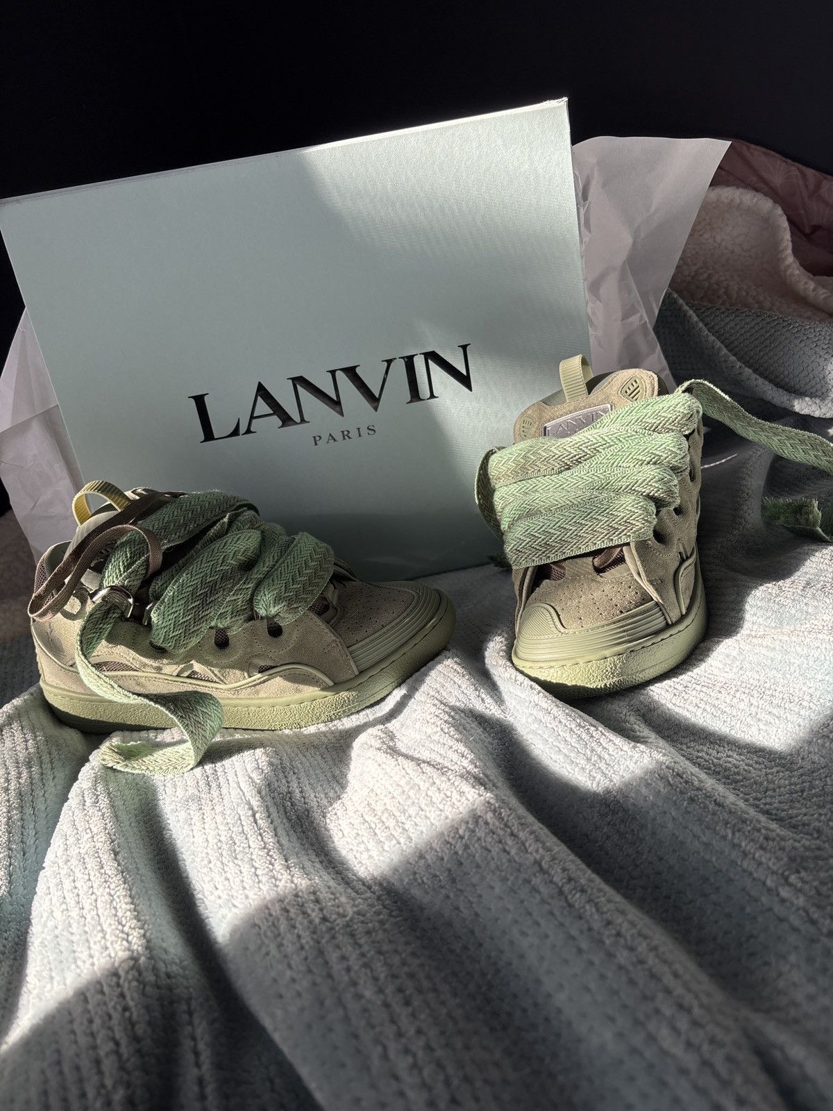 Lanvin Lanvin Women’s Curb Sneaker Vert de Gris Size US 7.5 / IT 37.5 - 1 Thumbnail