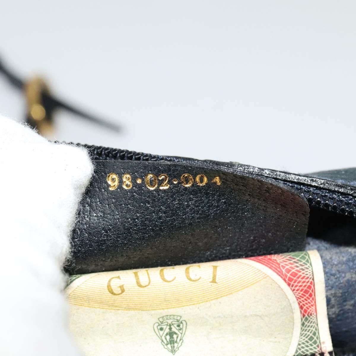 Gucci GUCCI GG Supreme Sherry Line Shoulder Bag Pvc Navy Gold 98 Size ONE SIZE - 20 Thumbnail