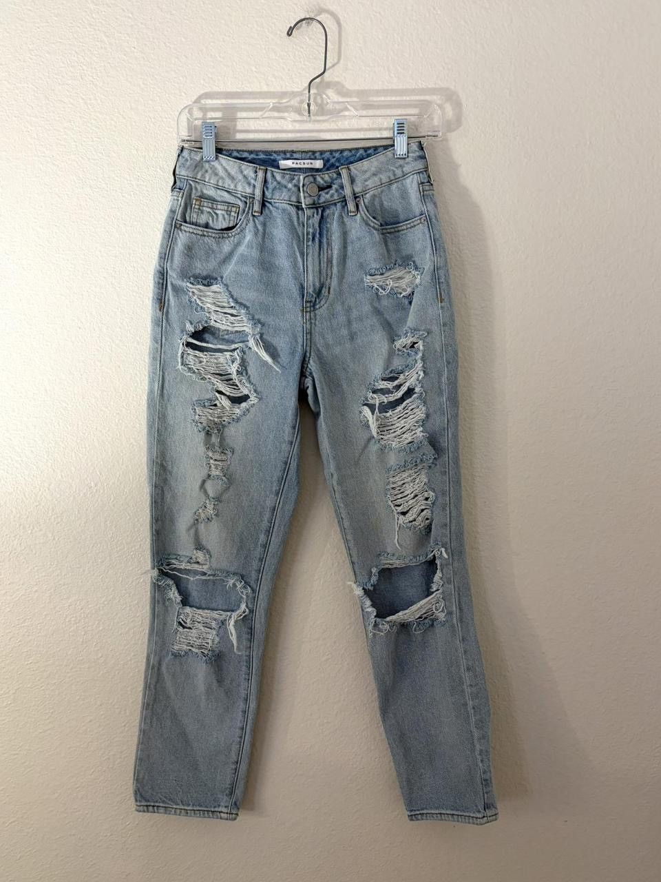 Pacsun pacsun light wash straight leg jeans Size 25" / US 0 / IT 36 - 1 Thumbnail