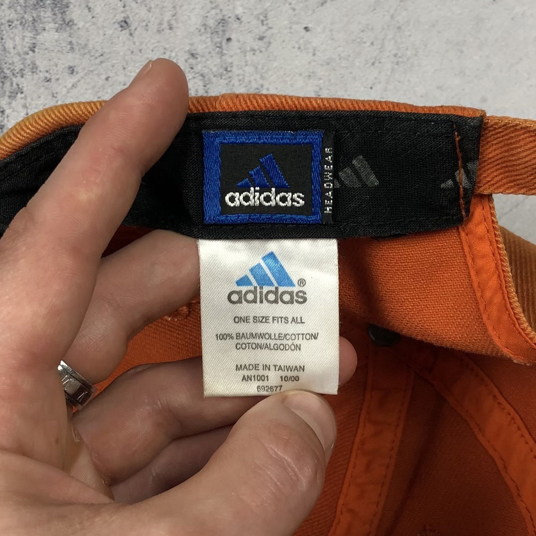 Adidas Vintage 2000 Adidas Taiwan Faded Cap Size ONE SIZE - 7 Thumbnail