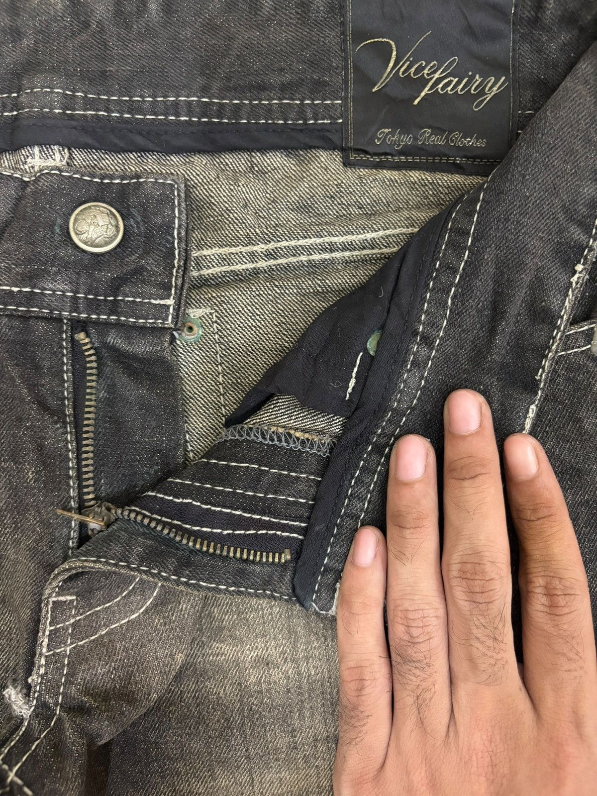 Japanese Brand Vintage Japanese Brand Rusty Wash Bootcut Flare Jeans Size US 30 / EU 46 - 9 Thumbnail
