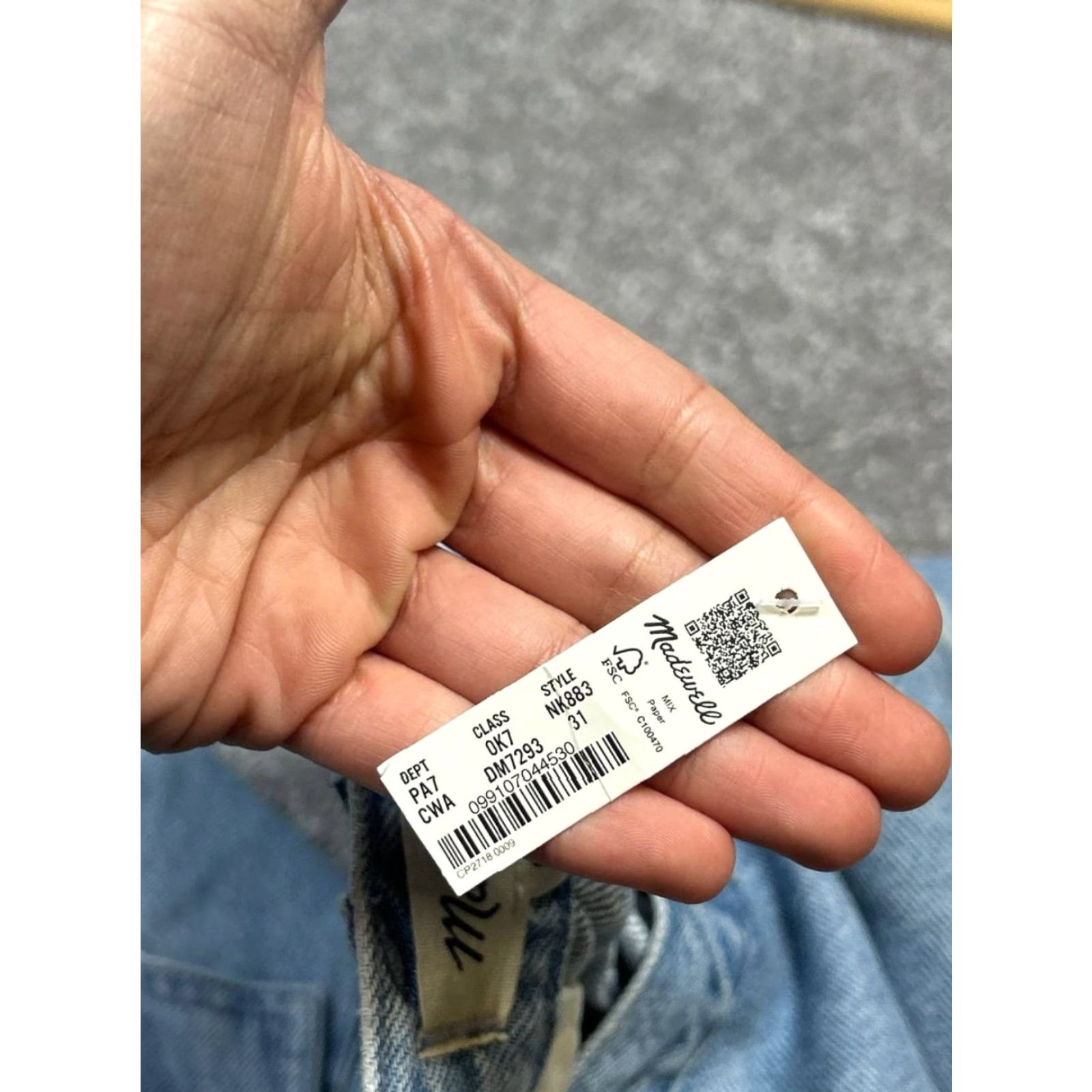 Madewell Madewell Jeans Womens 31 Blue Den﻿im Mid Rise Straight Leg 5-Pocket Design Zipper Button N﻿ew Size 24" / US 00 / IT 34 - 7 Thumbnail