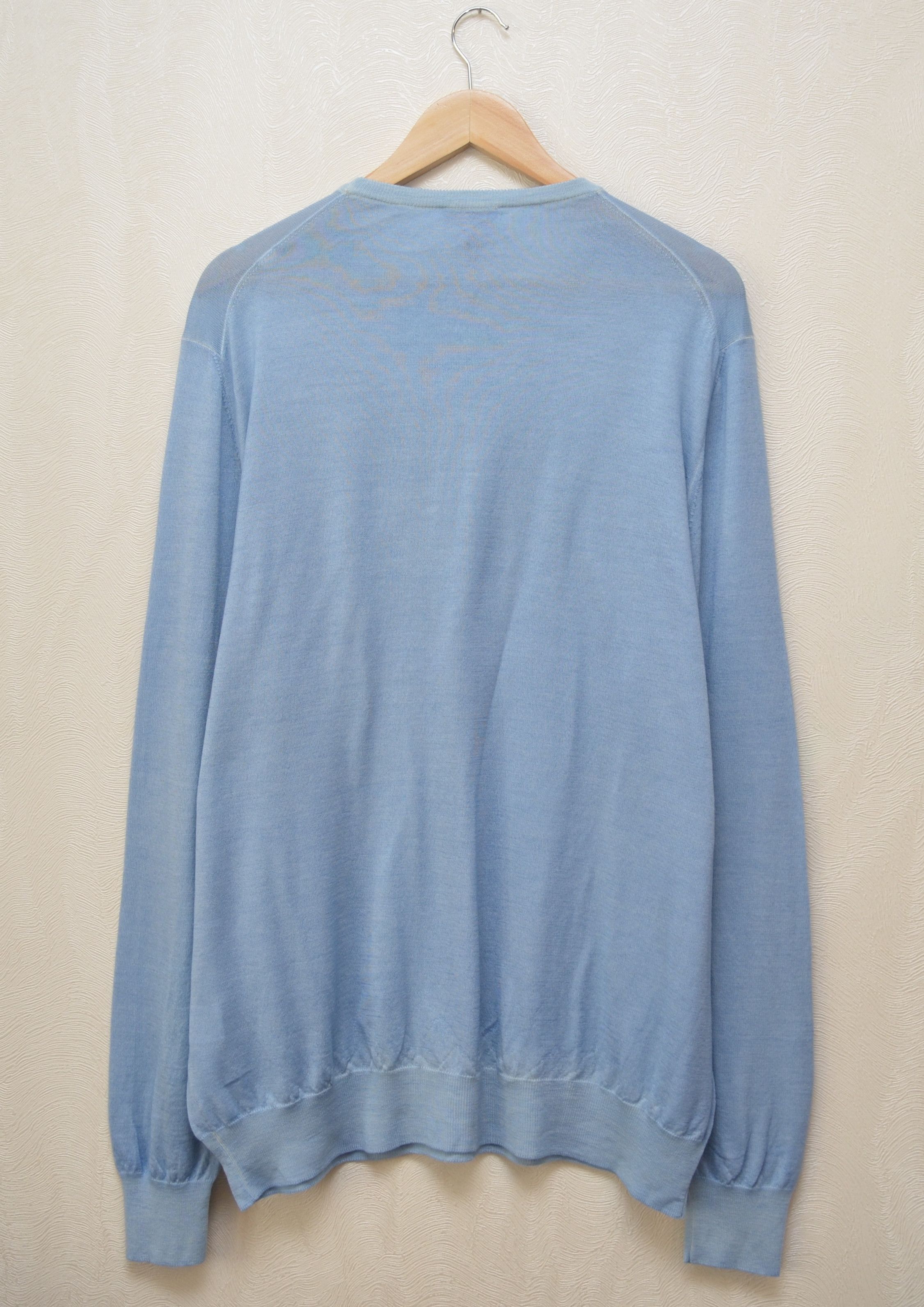 Designer × Gran Sasso Gran Sasso Vintage Merino Garment Dyed Blue Sweater XL/XXL Size US XXL / EU 58 / 5 - 9 Thumbnail