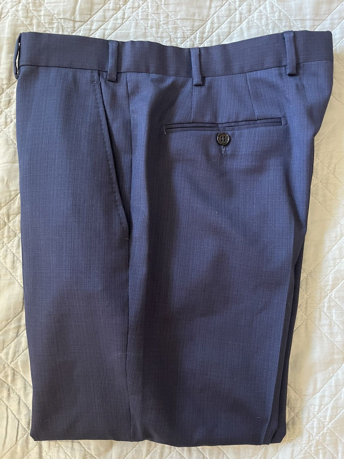 Emporio Armani Flat Front Wool Trouser Size US 32 / EU 48 - 3 Thumbnail