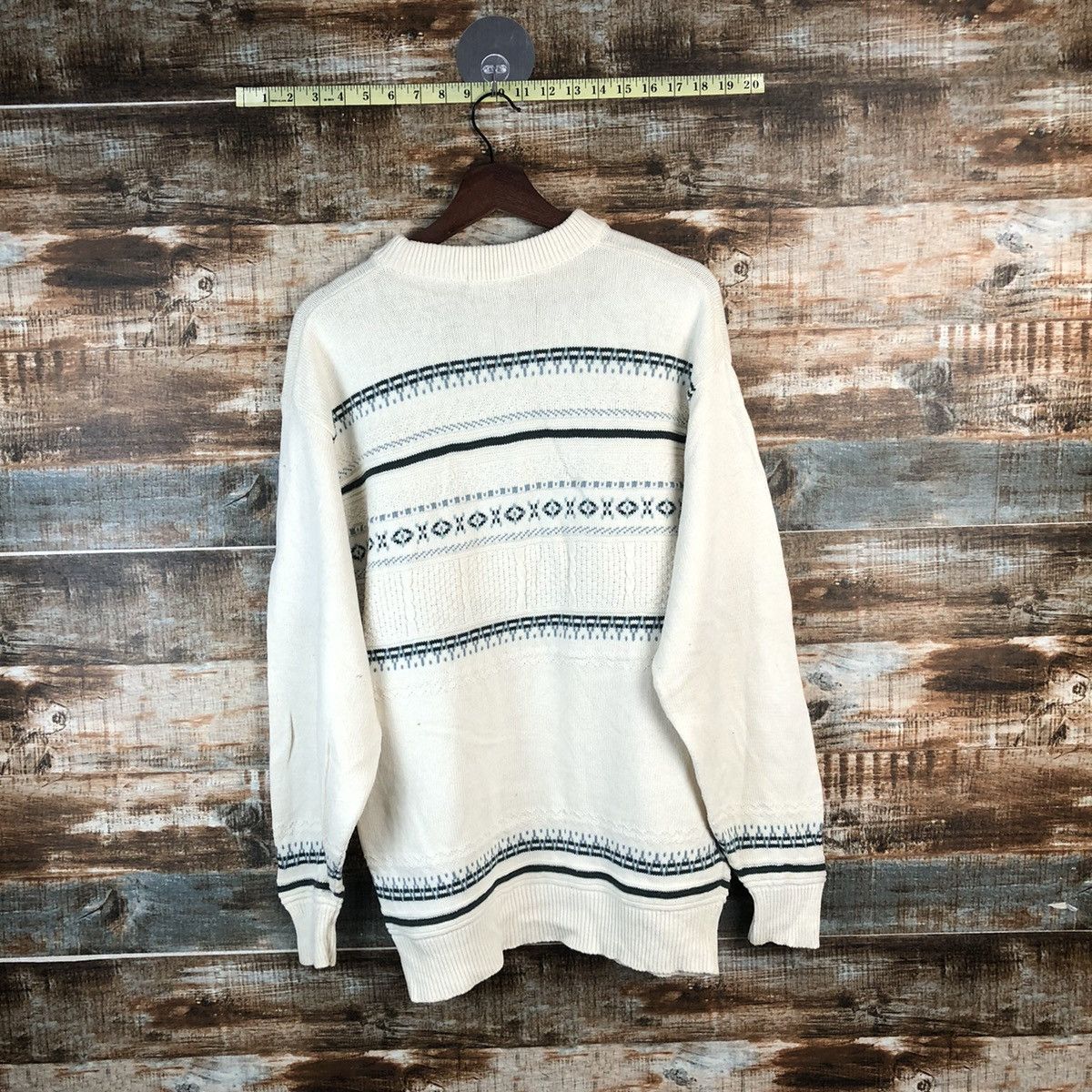 Homespun Knitwear DL Guy vintage japan stripe White sweatshirt Knitwear #C752 Size US M / EU 48-50 / 2 - 12 Thumbnail