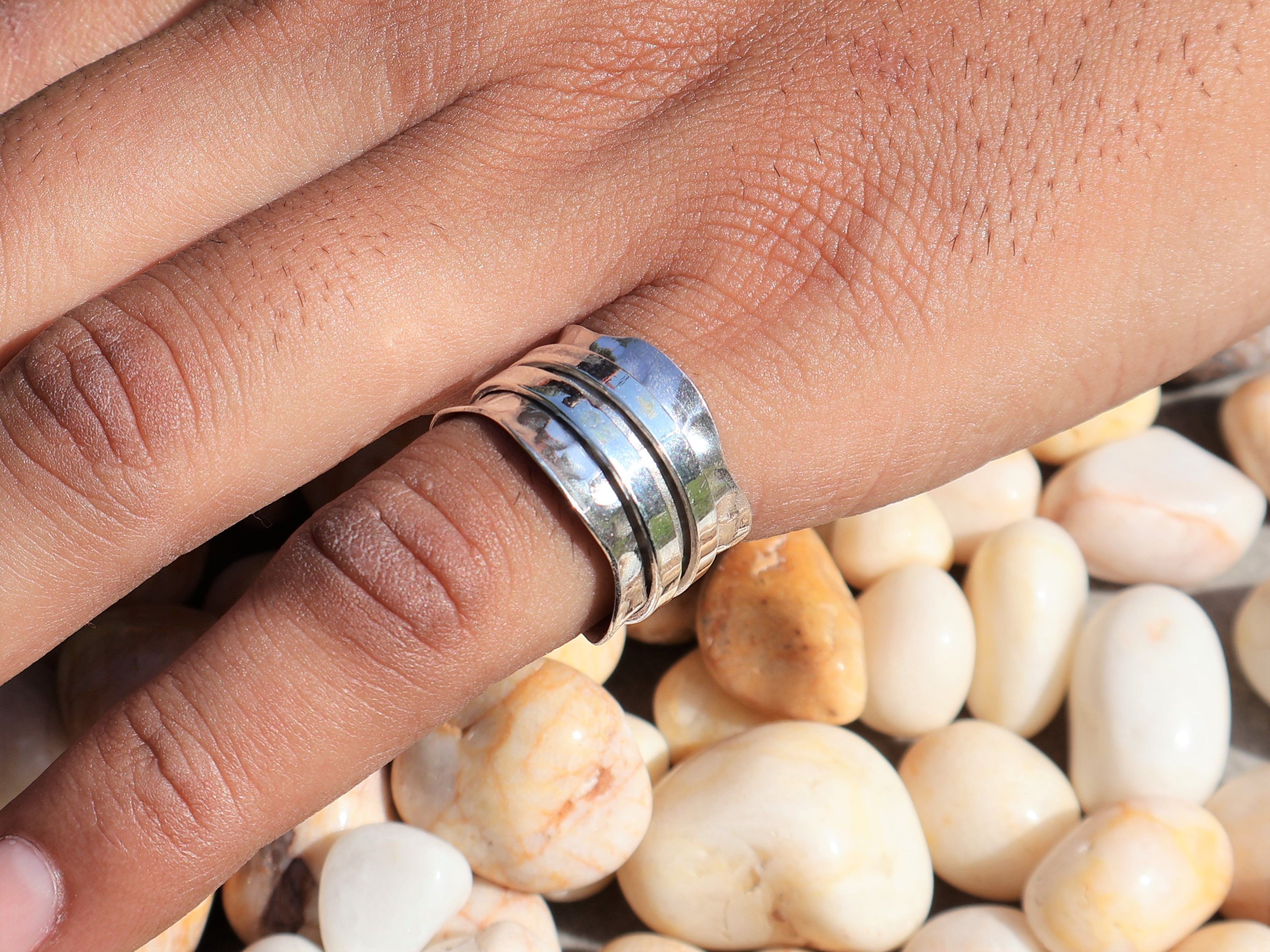 Handmade Spinner Band Ring, Handmade Ring, Sterling Silver Jewelry, Size ONE SIZE - 8 Thumbnail