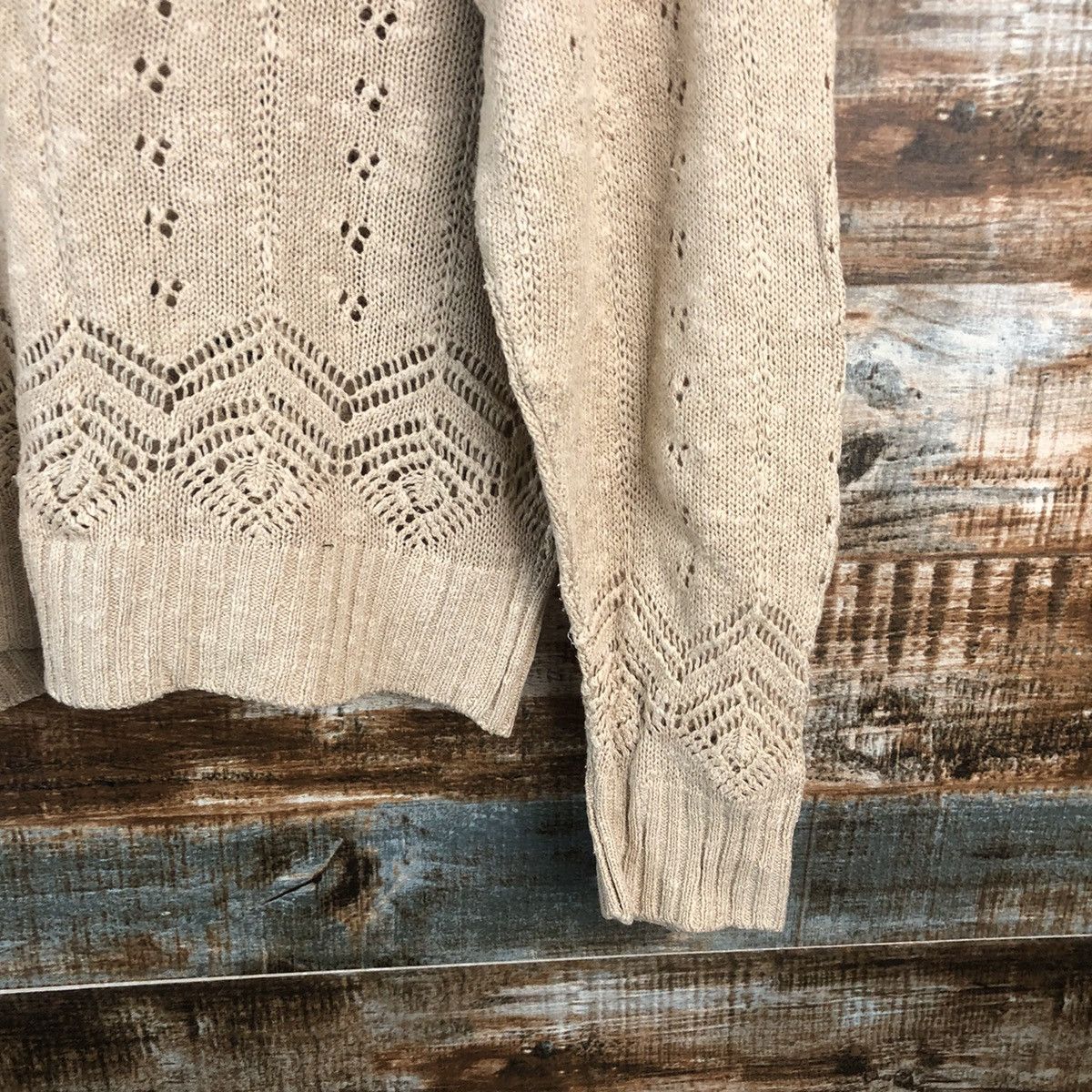 Homespun Knitwear × Japanese Brand × Vintage DL Pinion Brown Cardigan Knitwear #C520 Size M / US 6-8 / IT 42-44 - 16 Thumbnail