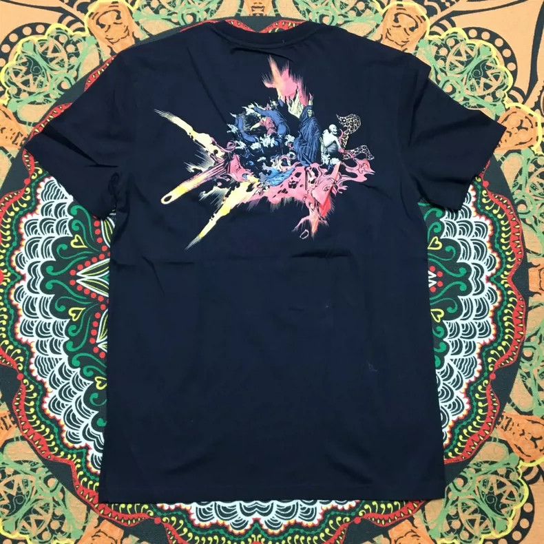 Givenchy Givenchy Black Gradient Sword Flower Arm Printed Crew Neck Size US S / EU 44-46 / 1 - 2 Thumbnail