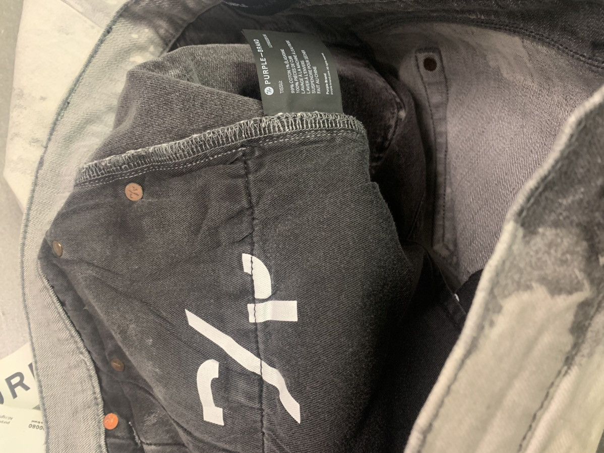 Purple Brand Purple Brand two toned grey black denim jeans Size US 34 / EU 50 - 11 Thumbnail