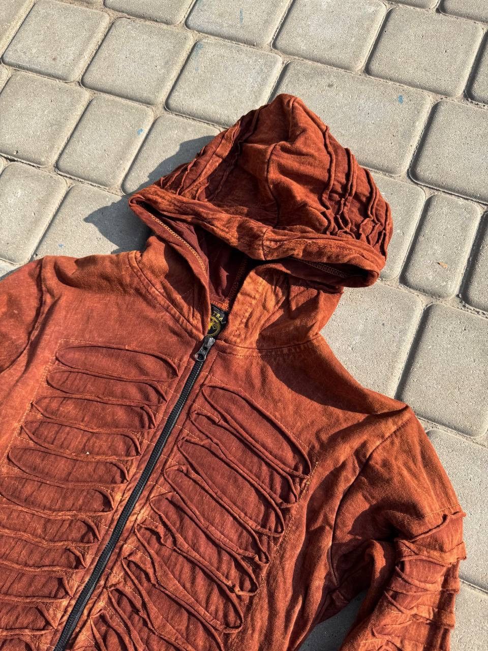 Vintage Y2K Nepal Razor Cut Zip Size L / US 10 / IT 46 - 4 Thumbnail