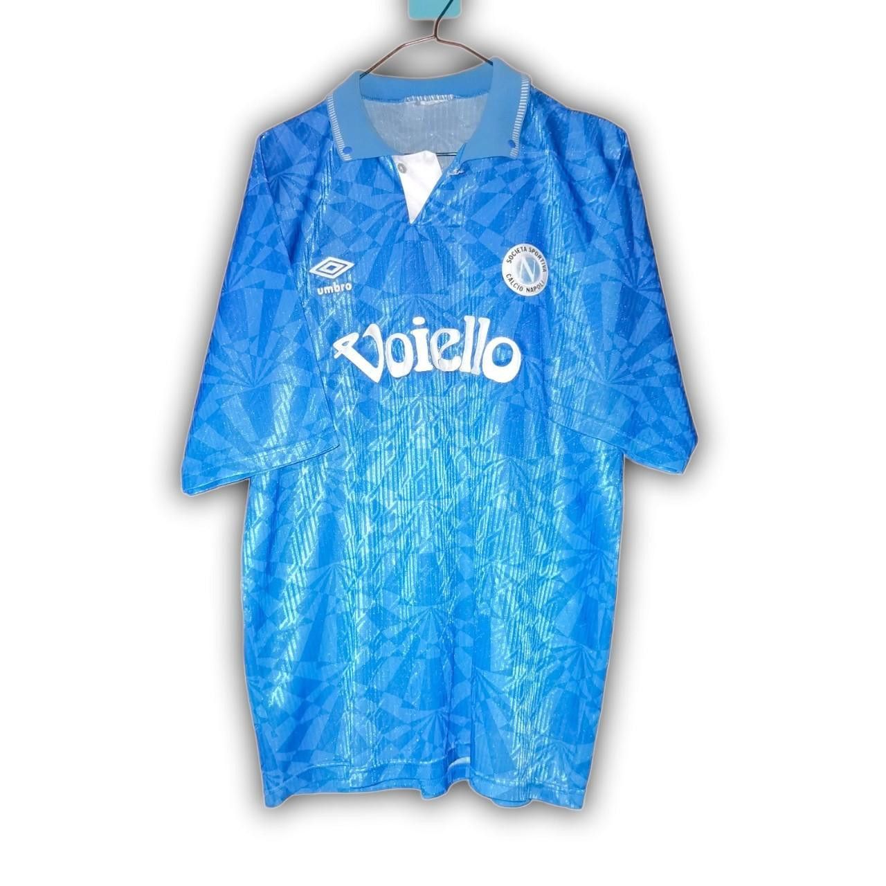 Umbro SSC Napoli 1991 1992 1993 Home Shirt Jersey Size US L / EU 52-54 / 3 - 5 Thumbnail