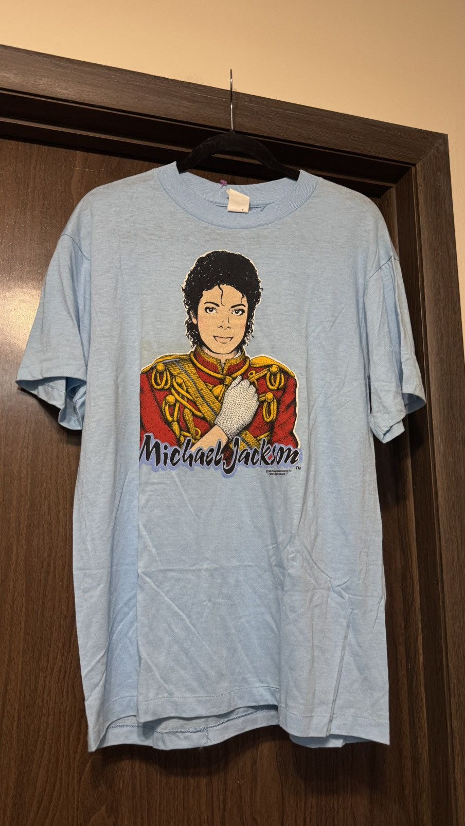 Other Vintage 1984 Michael Jackson Baby Blue Tee Size US XL / EU 56 / 4 - 1 Thumbnail