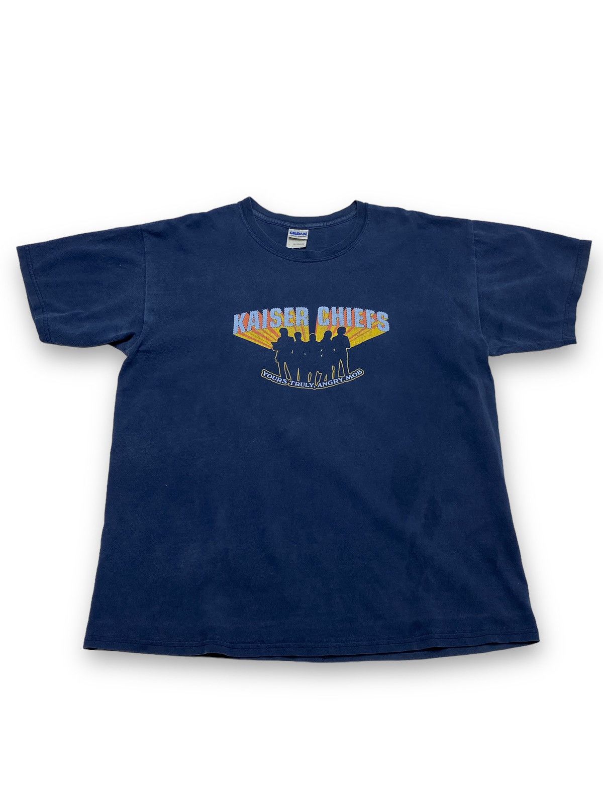 Band Tees 2007 Vintage KAISER CHIEFS Big Logo Tour Navy T Shirt Size US L / EU 52-54 / 3 - 1 Thumbnail