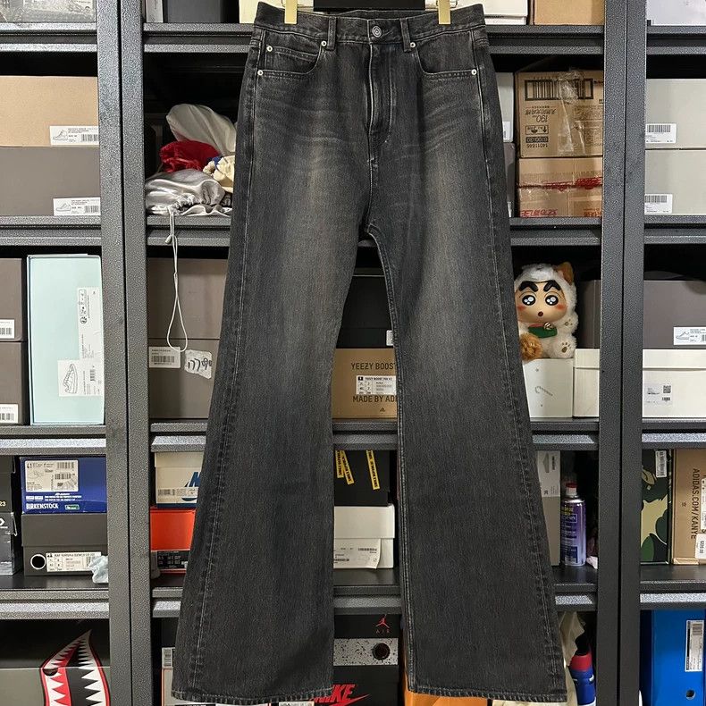 Balenciaga Balenciaga SS24 Flared Gray Jeans- dmc Size US 30 / EU 46 - 1 Thumbnail