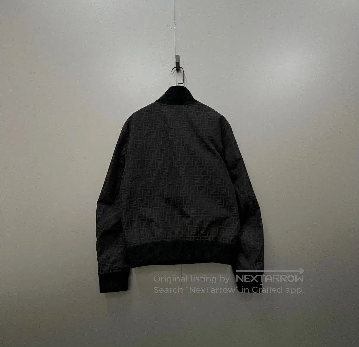 Fendi Black Patterned Bomber Jacket. Size US S / EU 44-46 / 1 - 2 Thumbnail