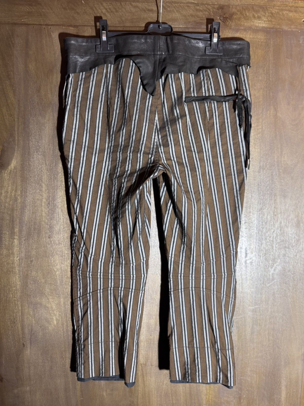 Haider Ackermann haider ackermann jacquard stripped leather biker pants XS Size US 28 / EU 44 - 5 Thumbnail