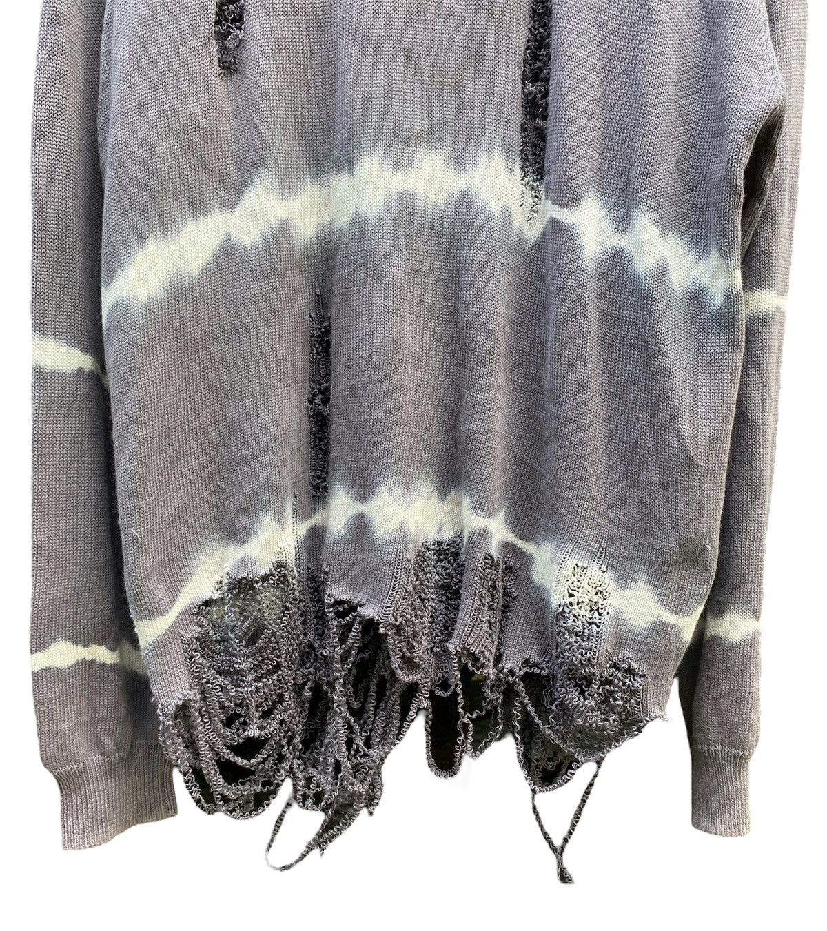 Hysteric Glamour × If Six Was Nine × Junya Watanabe LGrey Distressed GrungePunk Knit ERD Numbernine style Size US L / EU 52-54 / 3 - 5 Thumbnail
