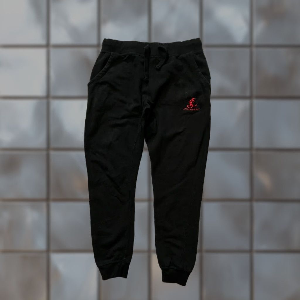 VINTAGE Louis Stewart Collection Sweatpants Designer Black Jogger XL Men Regular Pants