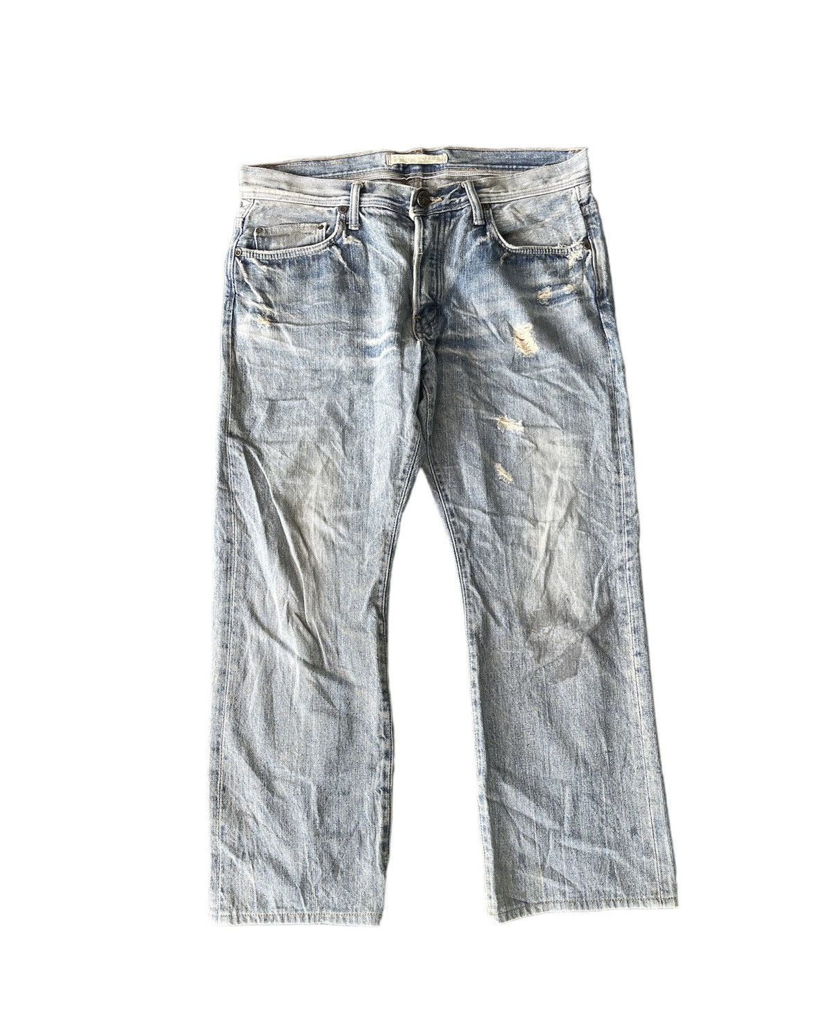 image of Distressed Denim x Vintage Denim Crafi Every Garment Guaranteed Distressed in Blue, Men's (Size 34)