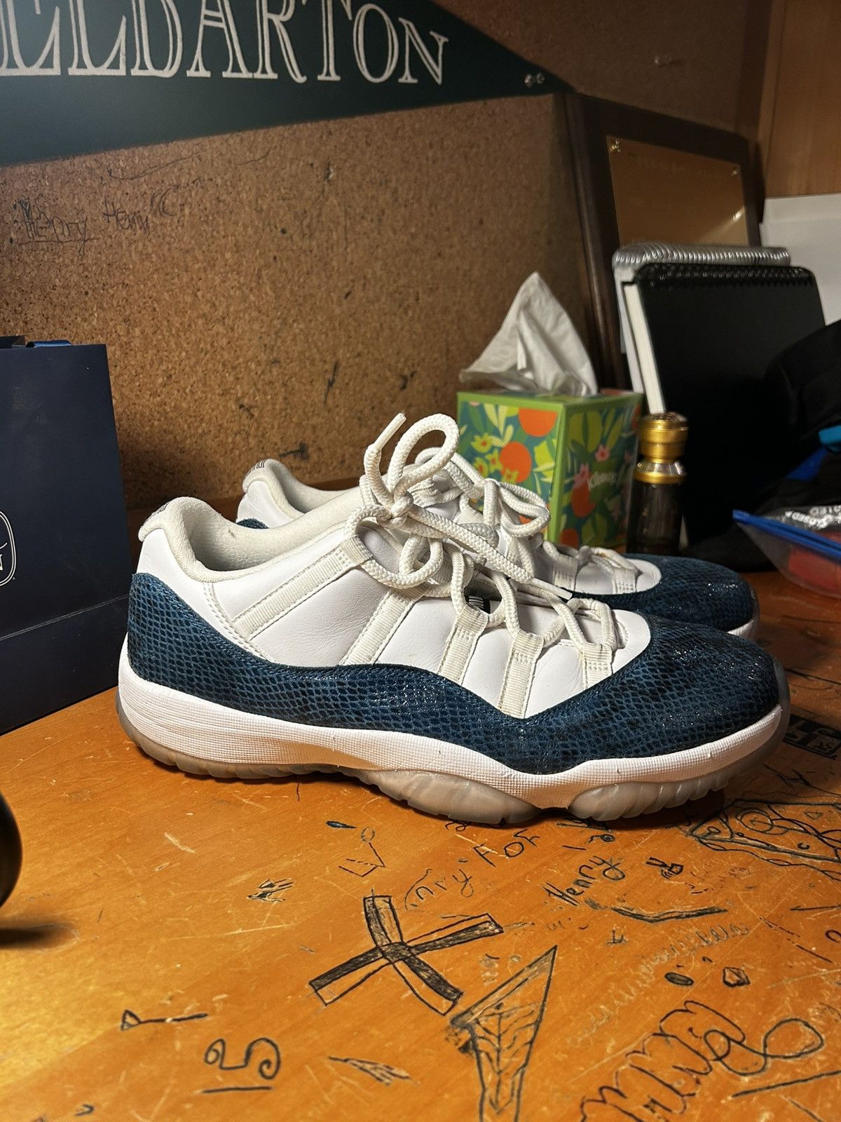 Jordan Brand Jordan 11 Retro Low “Snake Navy” 2019 Size US 10.5 / EU 43-44 - 1 Thumbnail