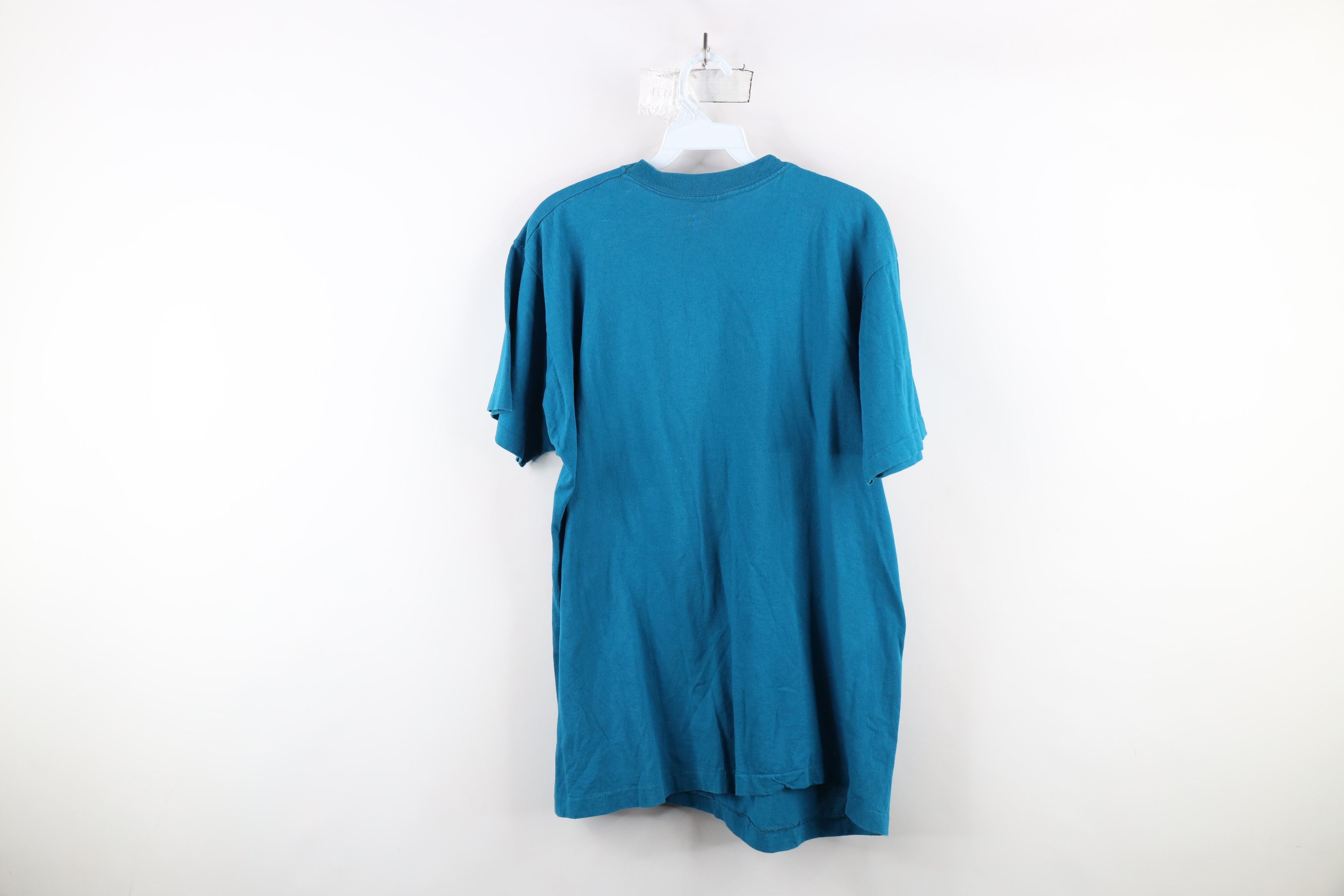Vintage Vintage 90s Streetwear Blank Pocket T-Shirt Blue Cotton USA Size US XL / EU 56 / 4 - 12 Thumbnail