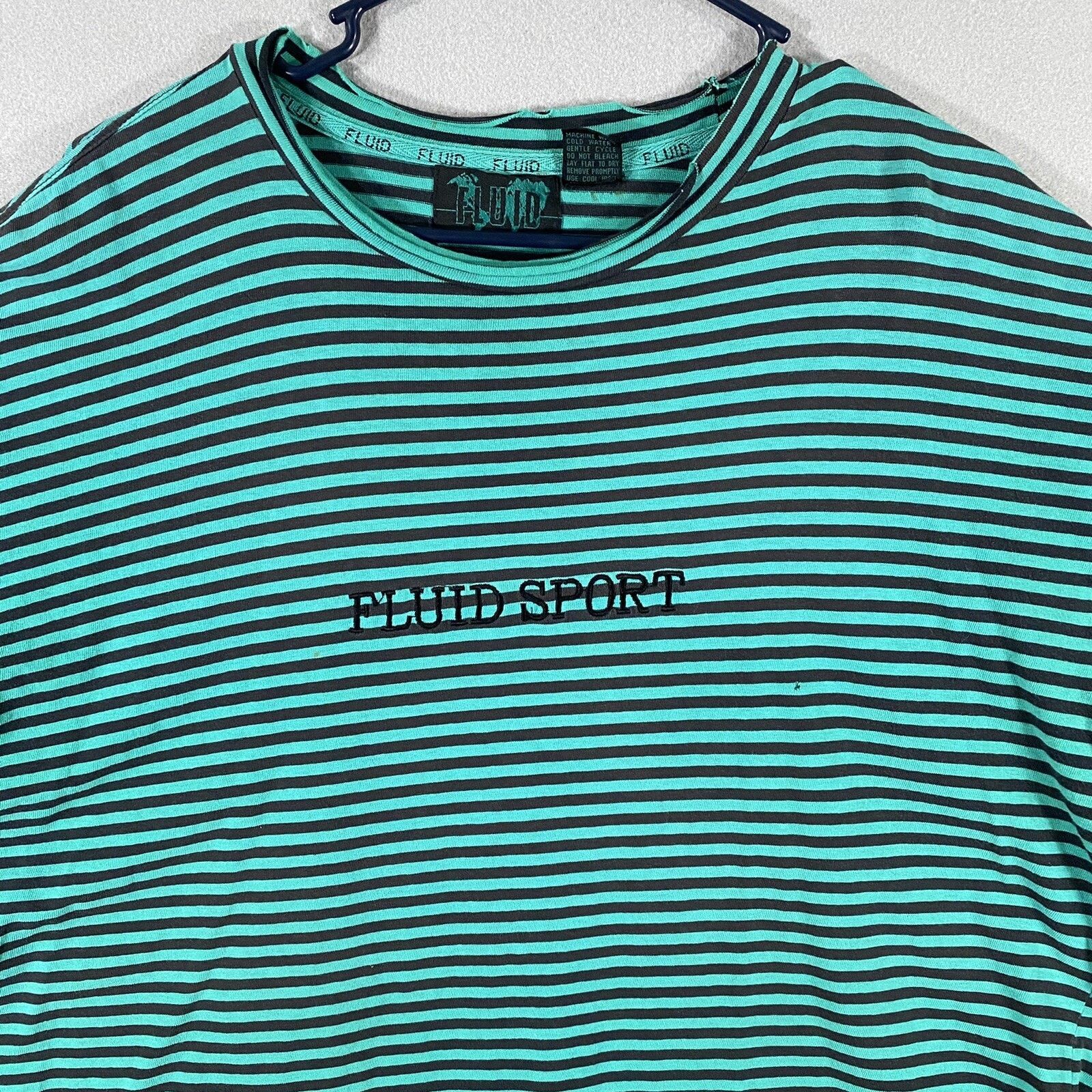 Other Vtg Fluid Sport Striped Distressed T Shirt USA Made Large Size US L / EU 52-54 / 3 - 3 Thumbnail