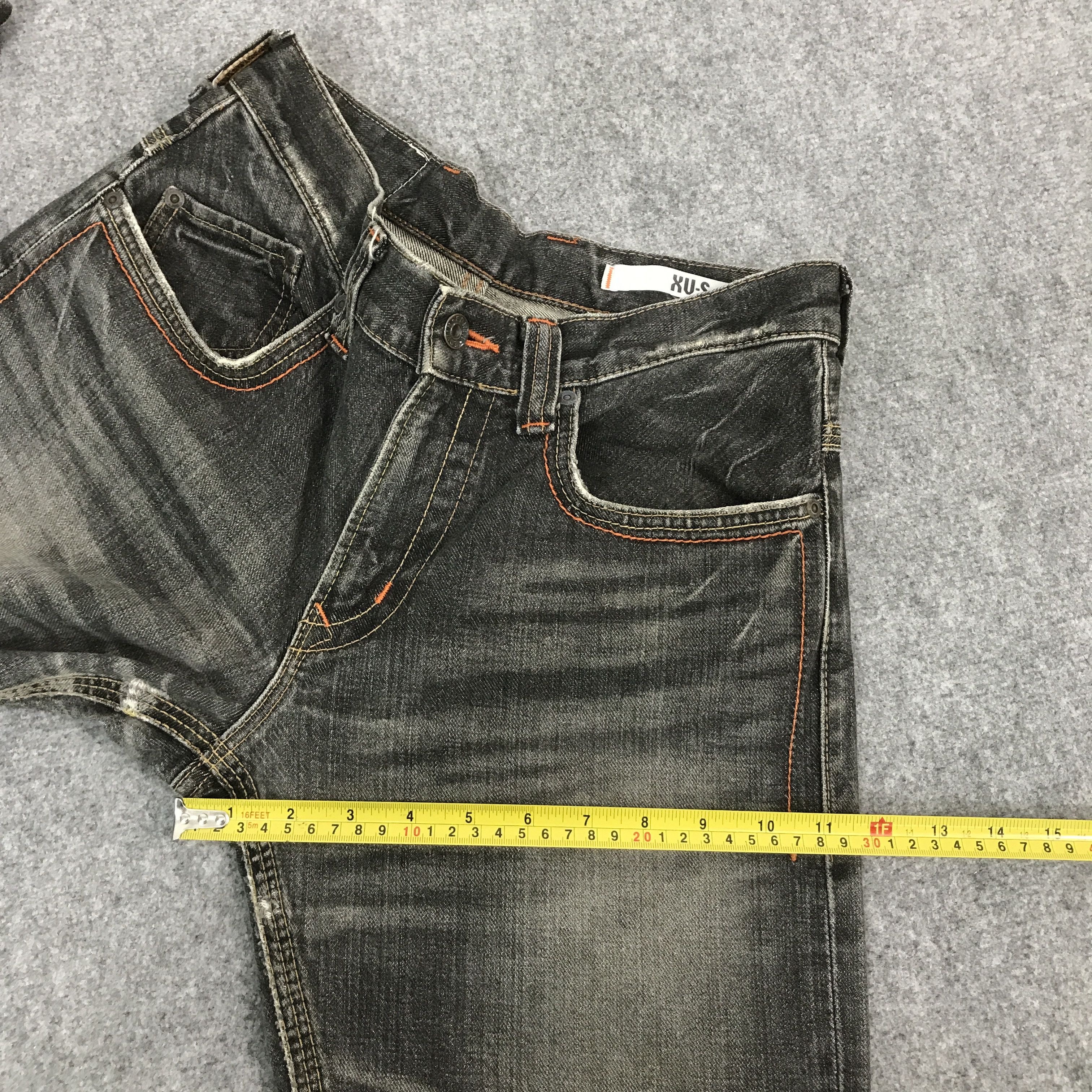 Japanese Brand EDWIN DISTRESSED BLACK DENIM PANTS Size US 28 / EU 44 - 11 Thumbnail