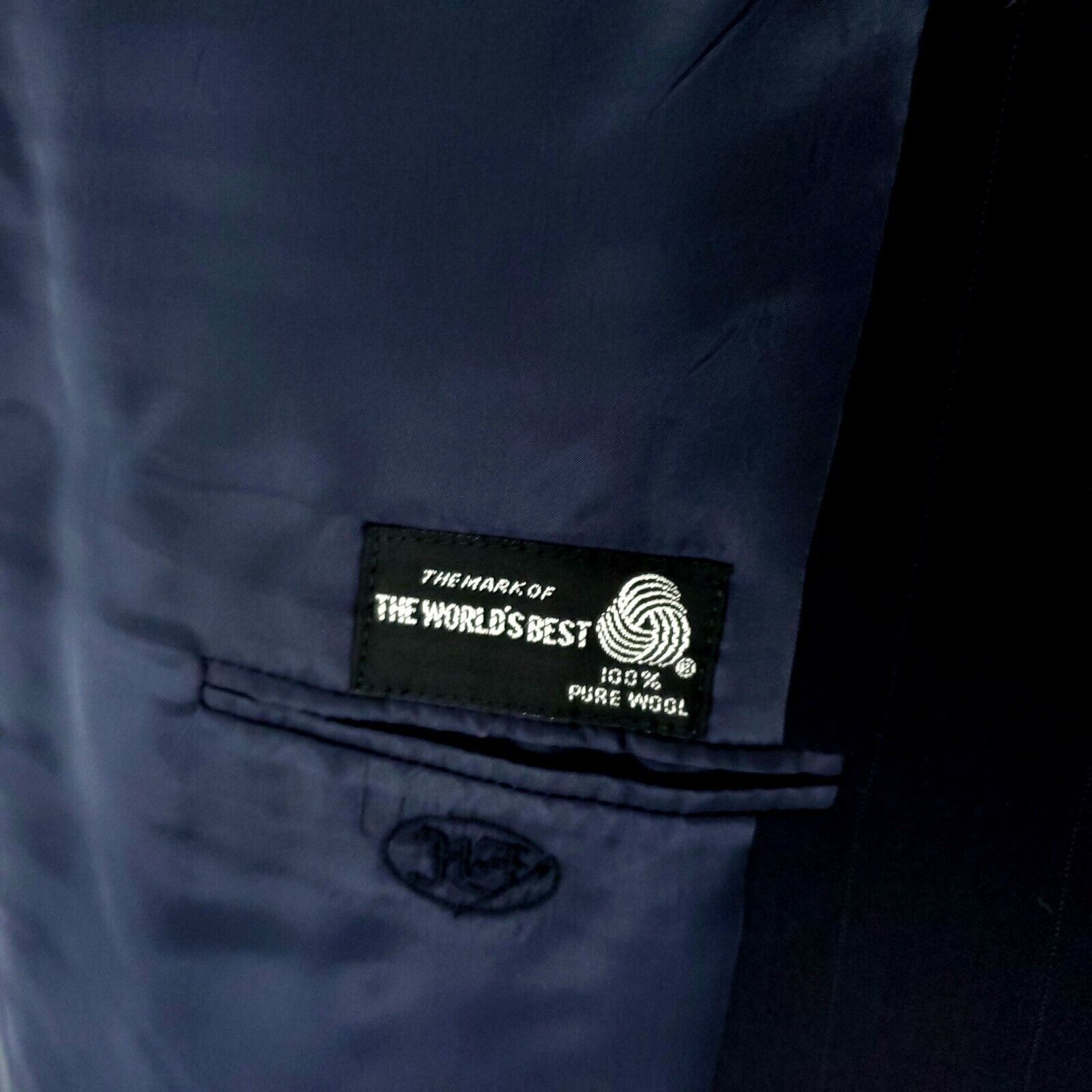 Hickey Freeman Hickey Freeman Boardroom Wool 2 Button Suit Jacket 42R Blue Size 42R - 9 Thumbnail