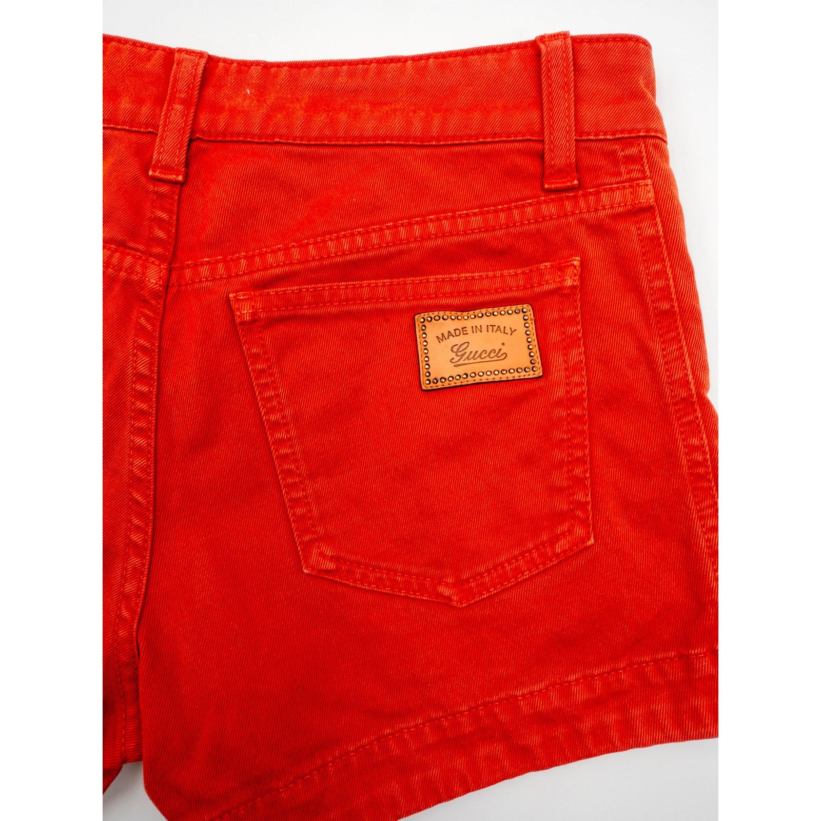 Gucci Cotton Denim Hot Pants with Side Lacing Gold Tone Hardware Size 25" / US 0 / IT 36 - 4 Thumbnail