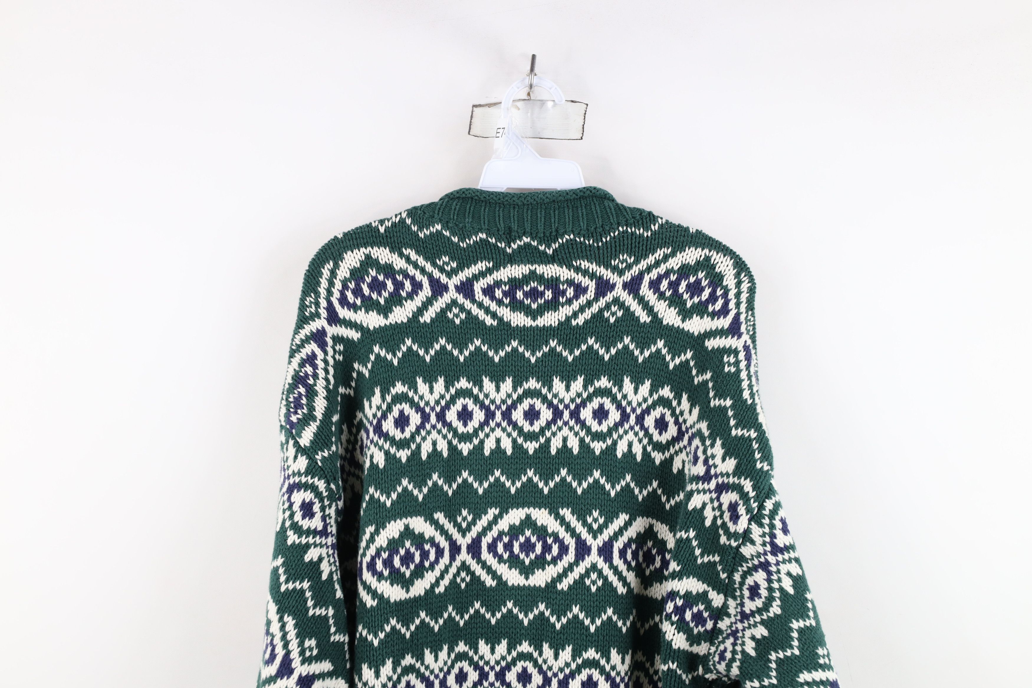 Gap Vintage 90s Gap Heavyweight Fair Isle Cotton Marled Sweater Size US XL / EU 56 / 4 - 12 Thumbnail