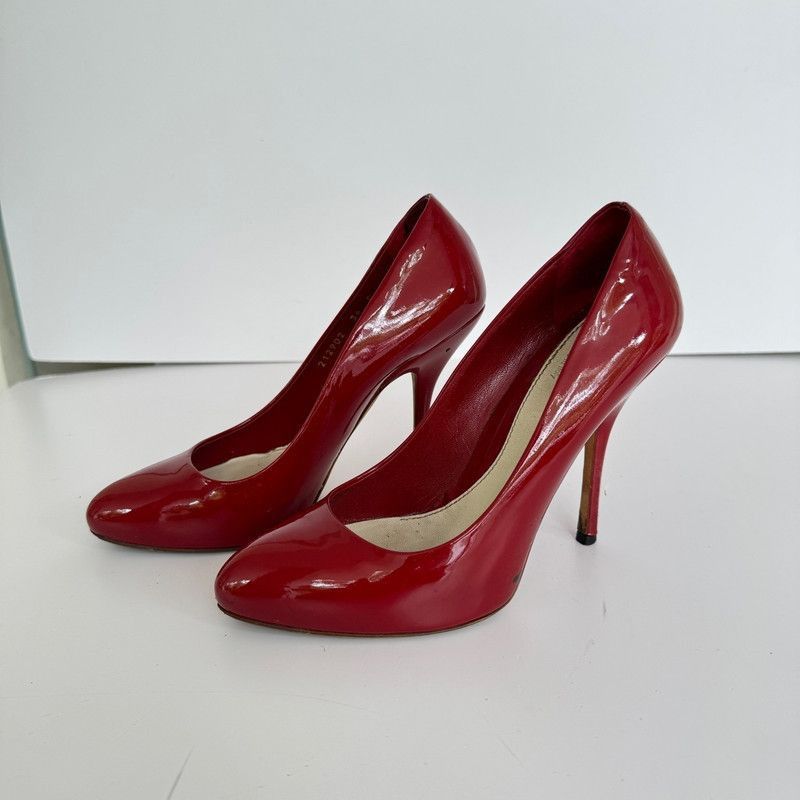 Gucci Gucci Red Patent Leather High Heels - Size US 8 / IT 38 - 1 Thumbnail