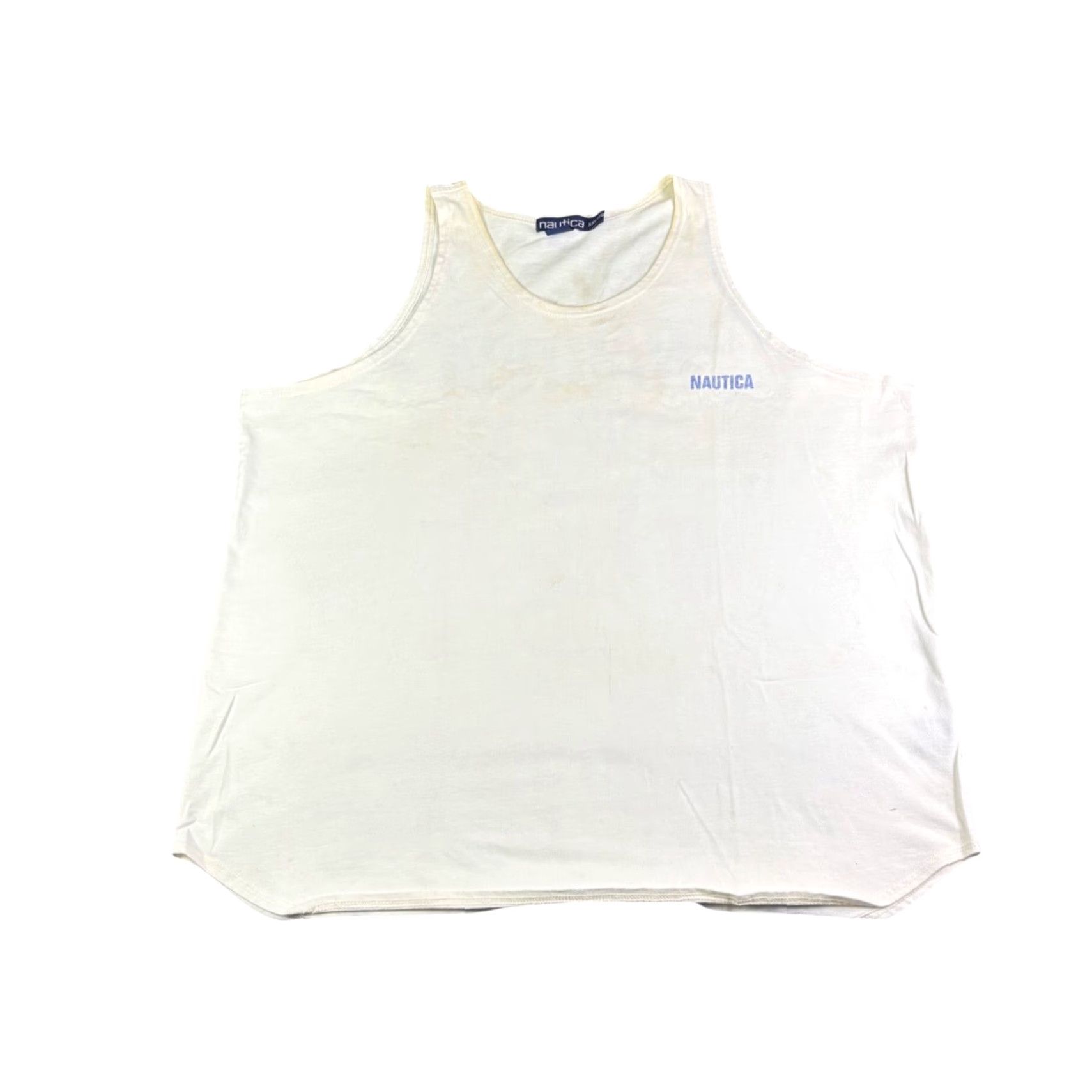 Nautica VINTAGE Nautica Tank Top Mens Sleeveless White Graphic Surf Beach 2XL Crew Neck Cotton Size US XXL / EU 58 / 5 - 2 Thumbnail