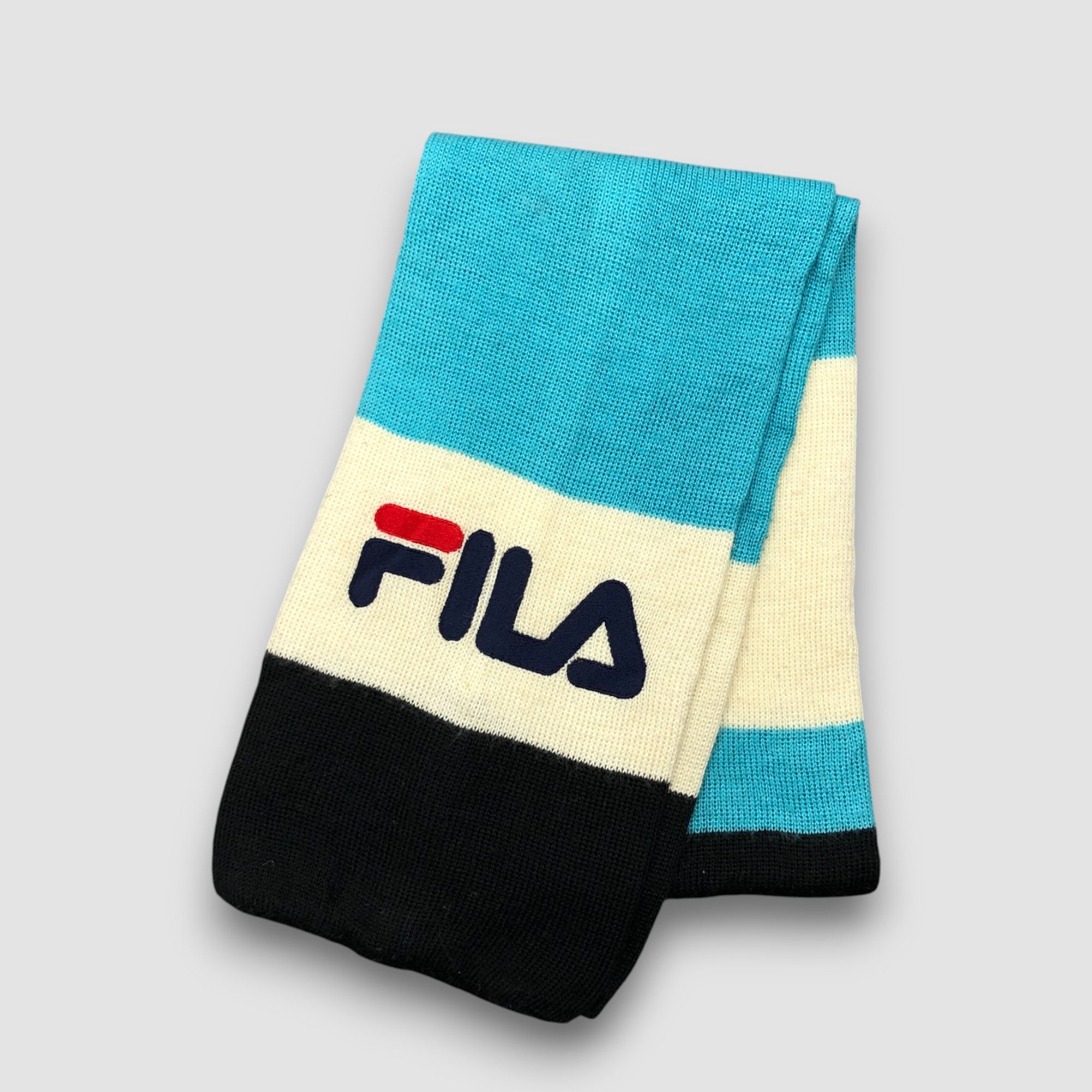 Fila Vintage 90s Fila Scarf Muffler Wool Cashmere Scarves Size ONE SIZE - 2 Thumbnail