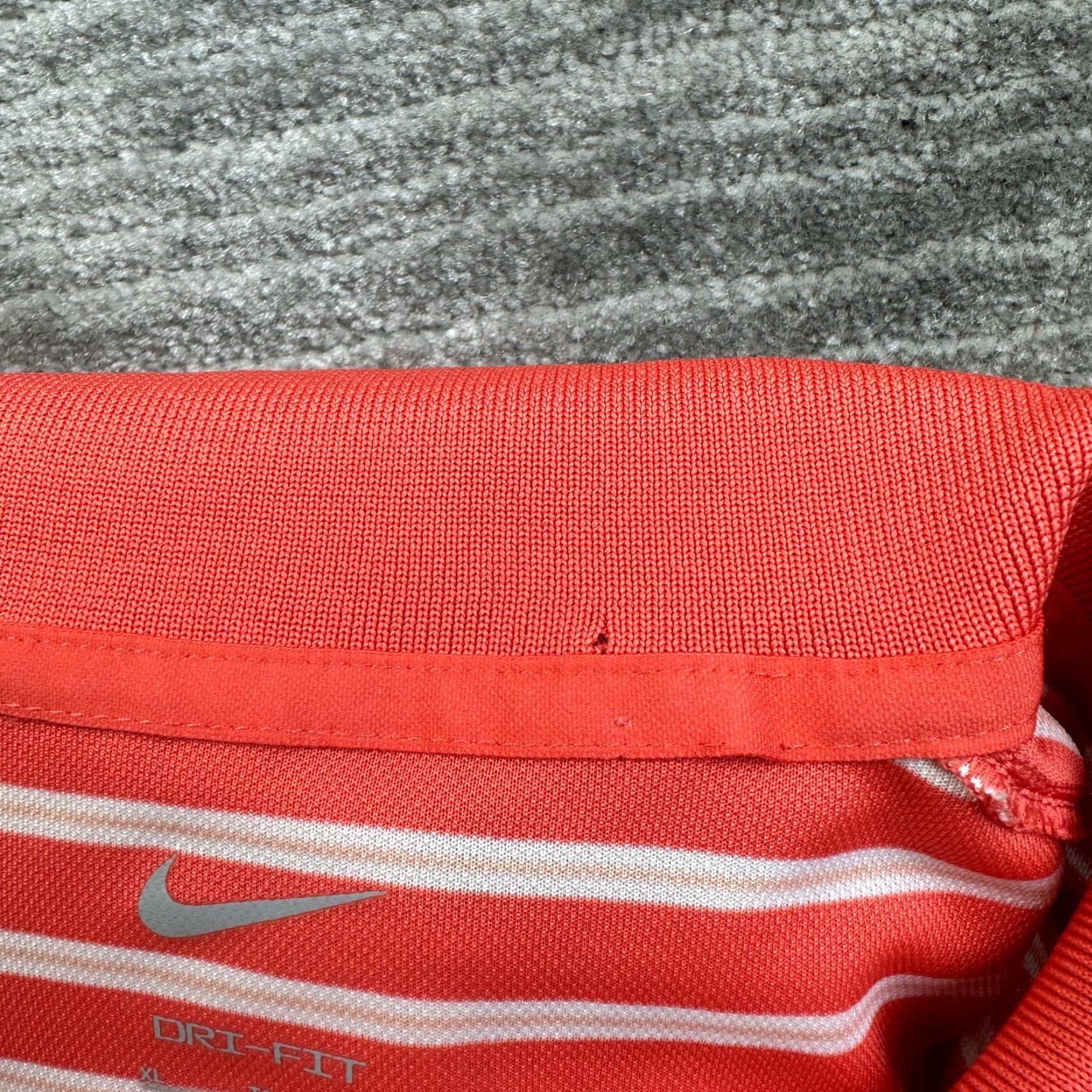 Nike nike polo shirt mens XL orange victory striped dri fit golf Size US XL / EU 56 / 4 - 5 Thumbnail