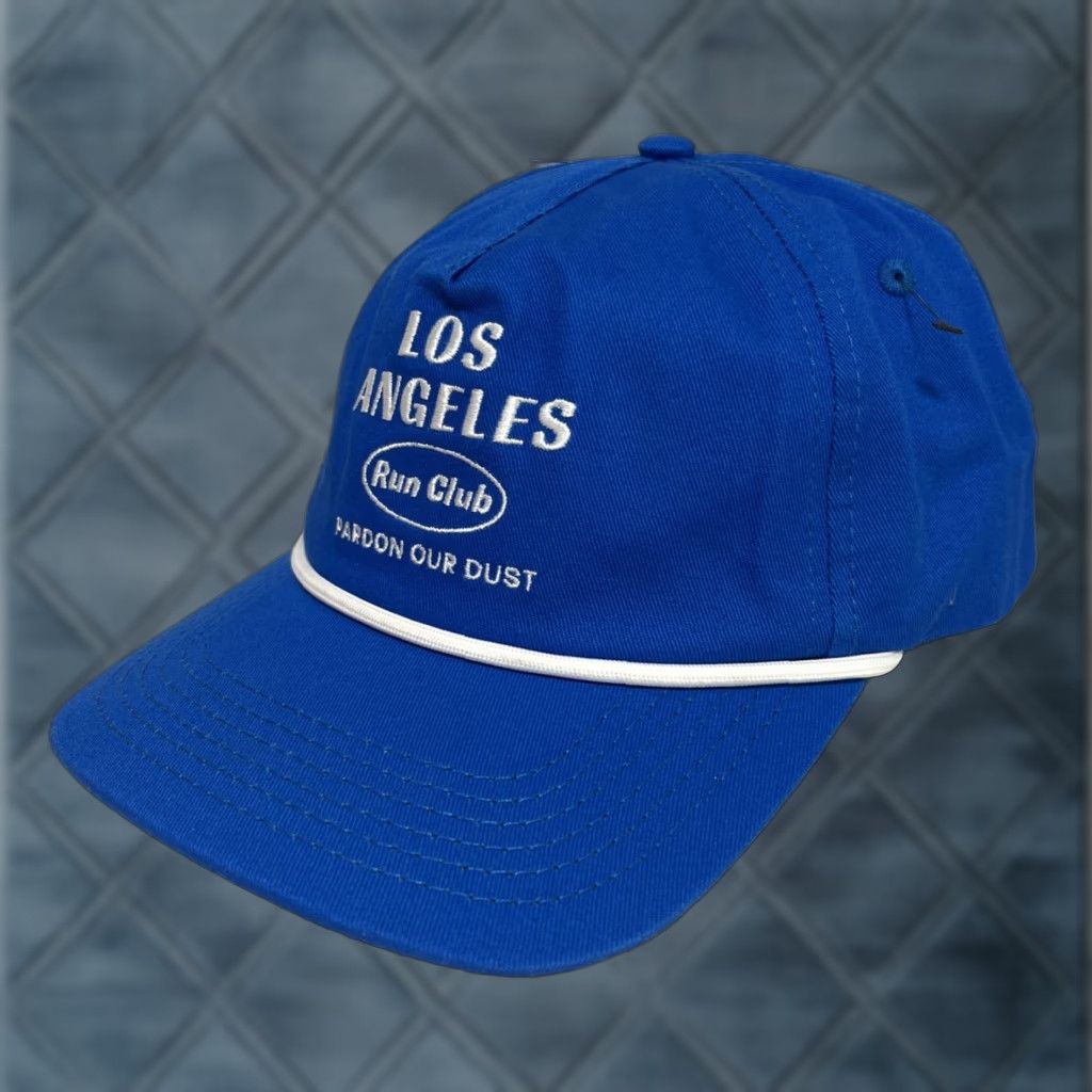 Vintage Sauce Hat Cap Snapback Blue Los Angeles Run Club Rope Trucker Adjustable Breathable Men Cap Running Golf Size ONE SIZE - 1 Thumbnail