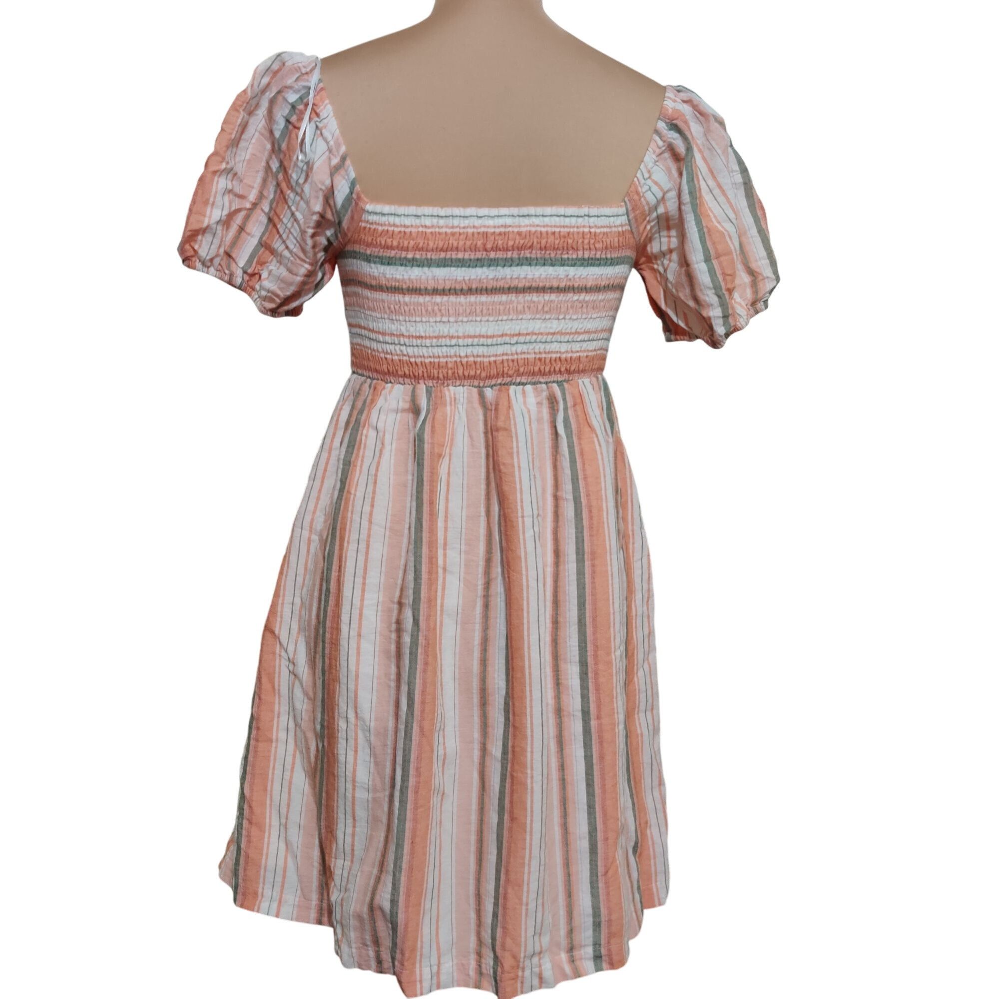 Other Lost + Wander Womens Dress Babydoll Skyline Striped Puff Sle Size S / US 4 / IT 40 - 3 Thumbnail