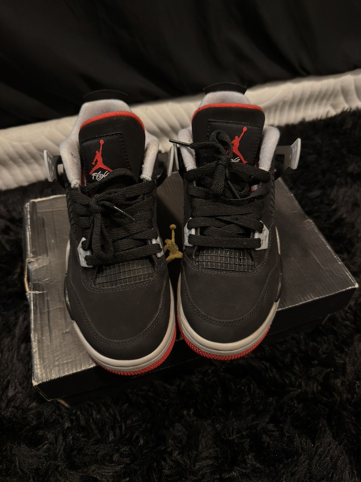 Jordan Brand Bred Jordan 4 GS Used Size 4 (2019) Size US 5.5 / IT 35.5 - 3 Thumbnail