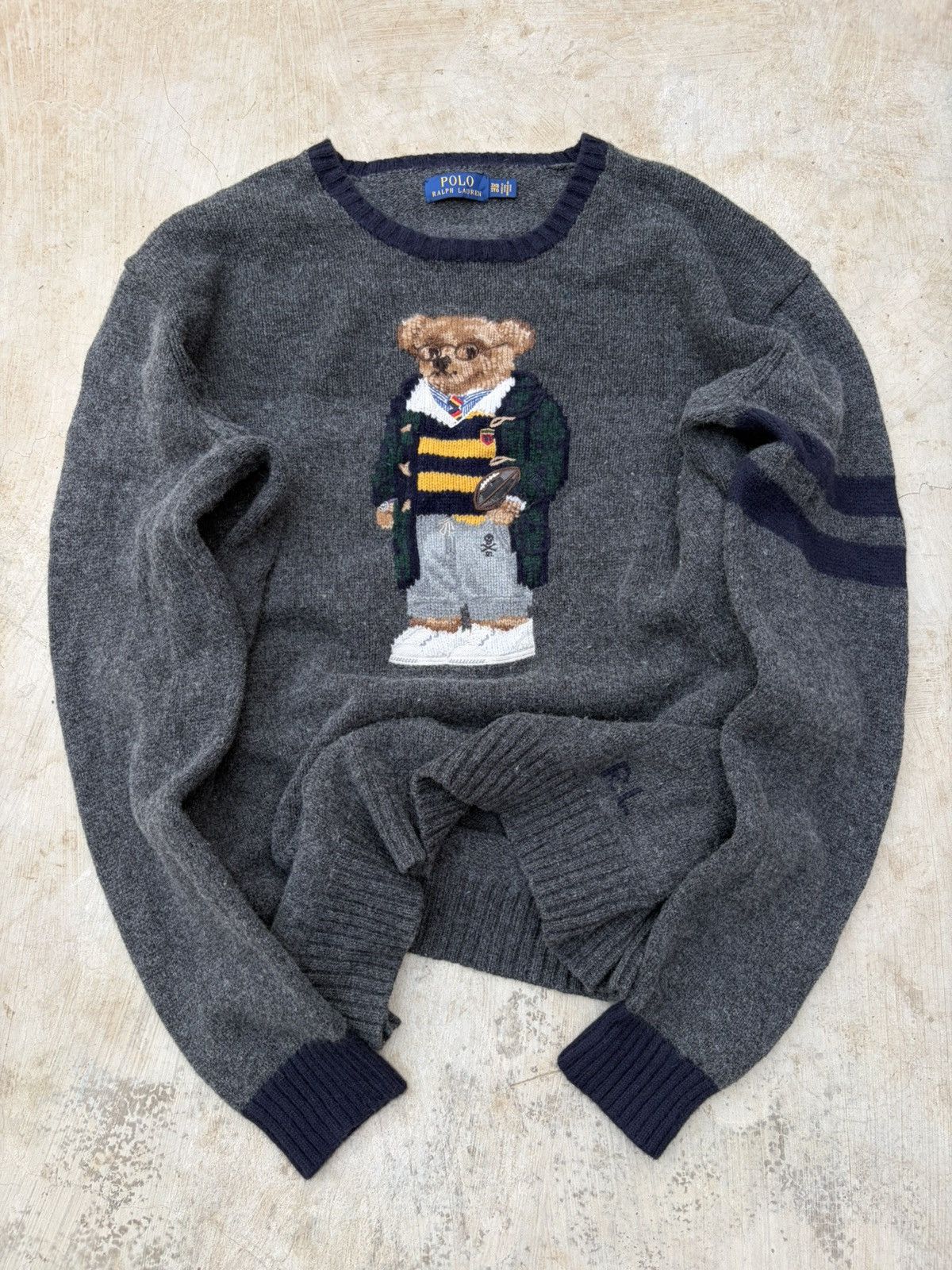 Polo Ralph Lauren Vintage 00s Polo Ralph Lauren Mascot Knit Sweater Size US XXL / EU 58 / 5 - 1 Thumbnail