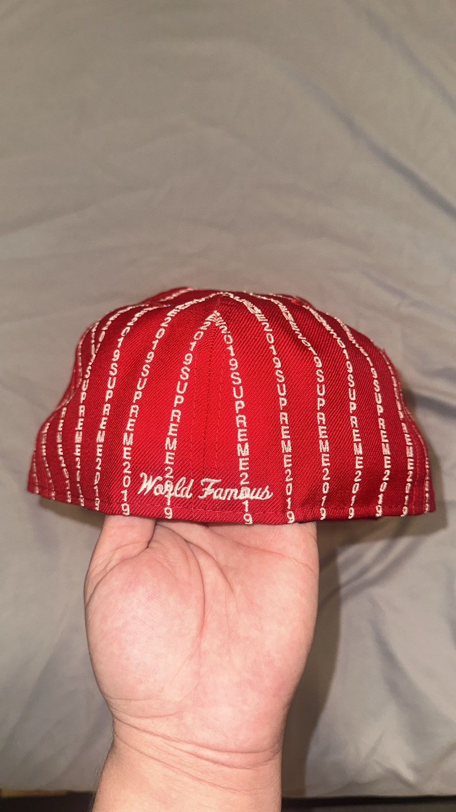 New Era × Supreme Supreme text stripe New Era Hat Size ONE SIZE - 3 Thumbnail