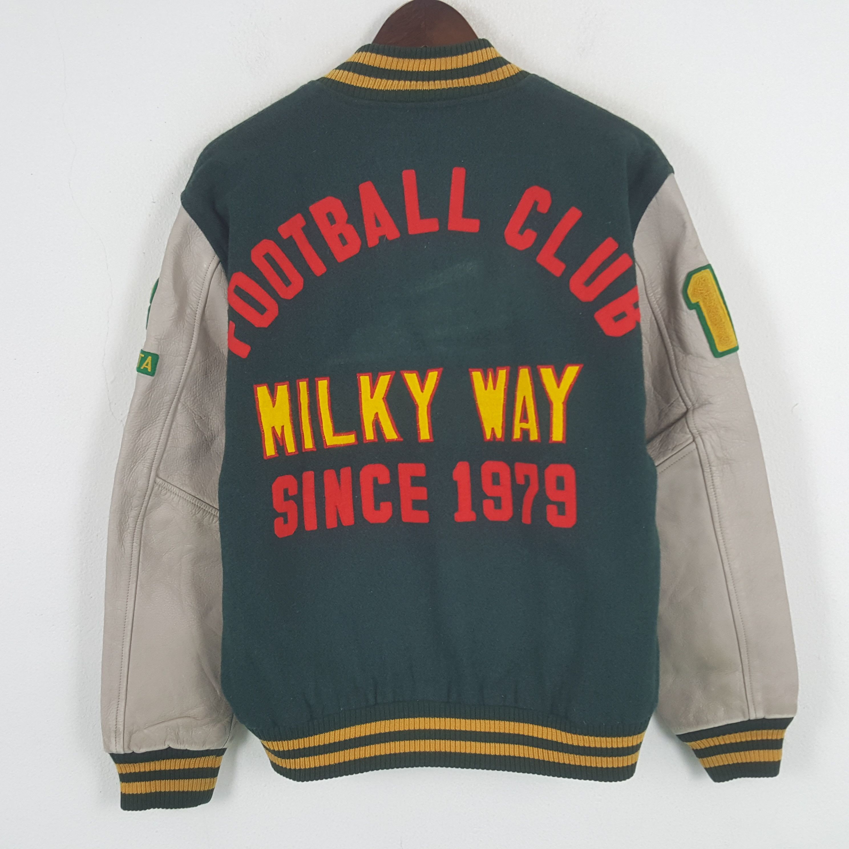 Japanese Brand × Vintage Vintage Football Club Milky Way Varsity Bomber Jacket Size US M / EU 48-50 / 2 - 1 Thumbnail