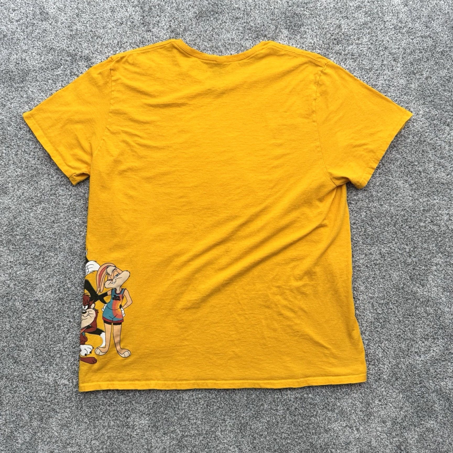 Vintage Space Jam Tune Squad T-shirt Adult XL New Legacy Bugs Bunny Taz Yellow Cartoon Movie Space Mens Short Sleeve Shirt 90s? Size US XL / EU 56 / 4 - 6 Thumbnail