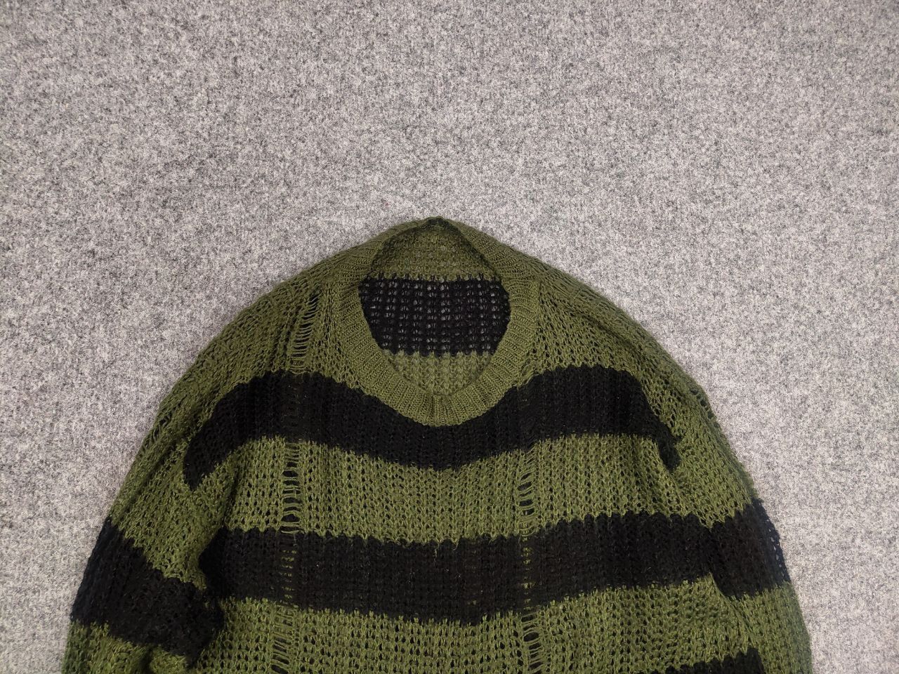 Hysteric Glamour hysteric glamour distressed striped green sweater Y2K Style Size US S / EU 44-46 / 1 - 1 Thumbnail