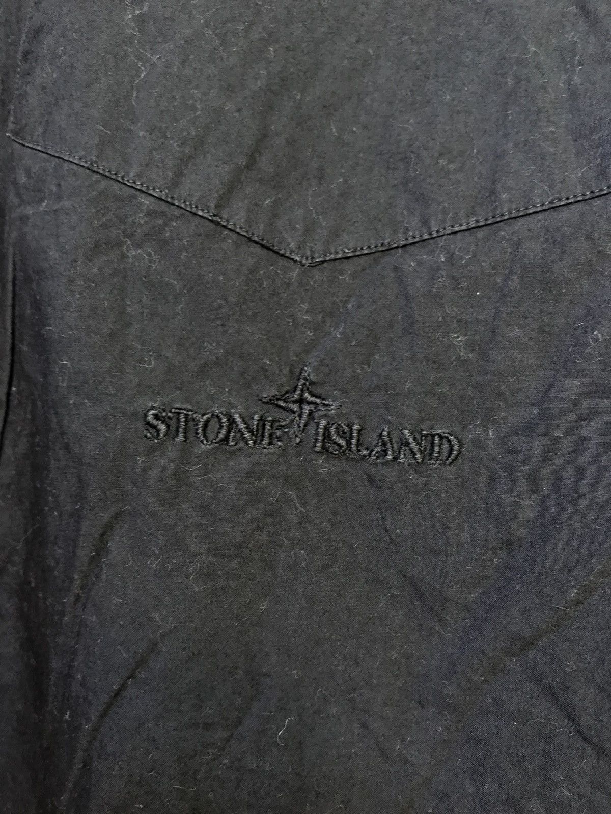 Stone Island × Vintage Stone Island Shirt Dark Black RARE 0559217 overshirt zip Size US M / EU 48-50 / 2 - 6 Thumbnail