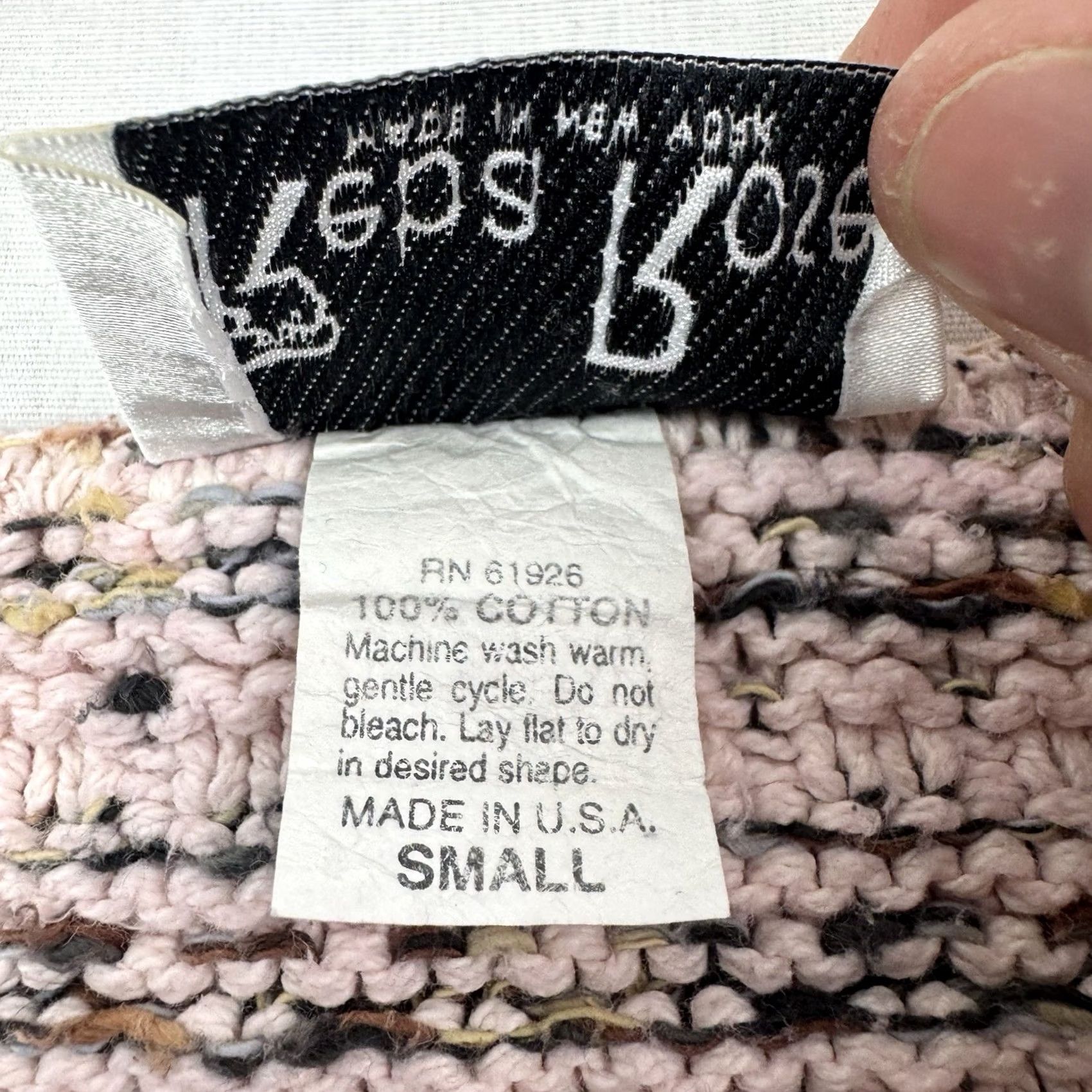 Vintage VINTAGE Reba Rose Sweater Womens Small Pink 80s USA Pullover Knits Cotton Long Sleeve Round Neck Womens Size S / US 4 / IT 40 - 5 Thumbnail
