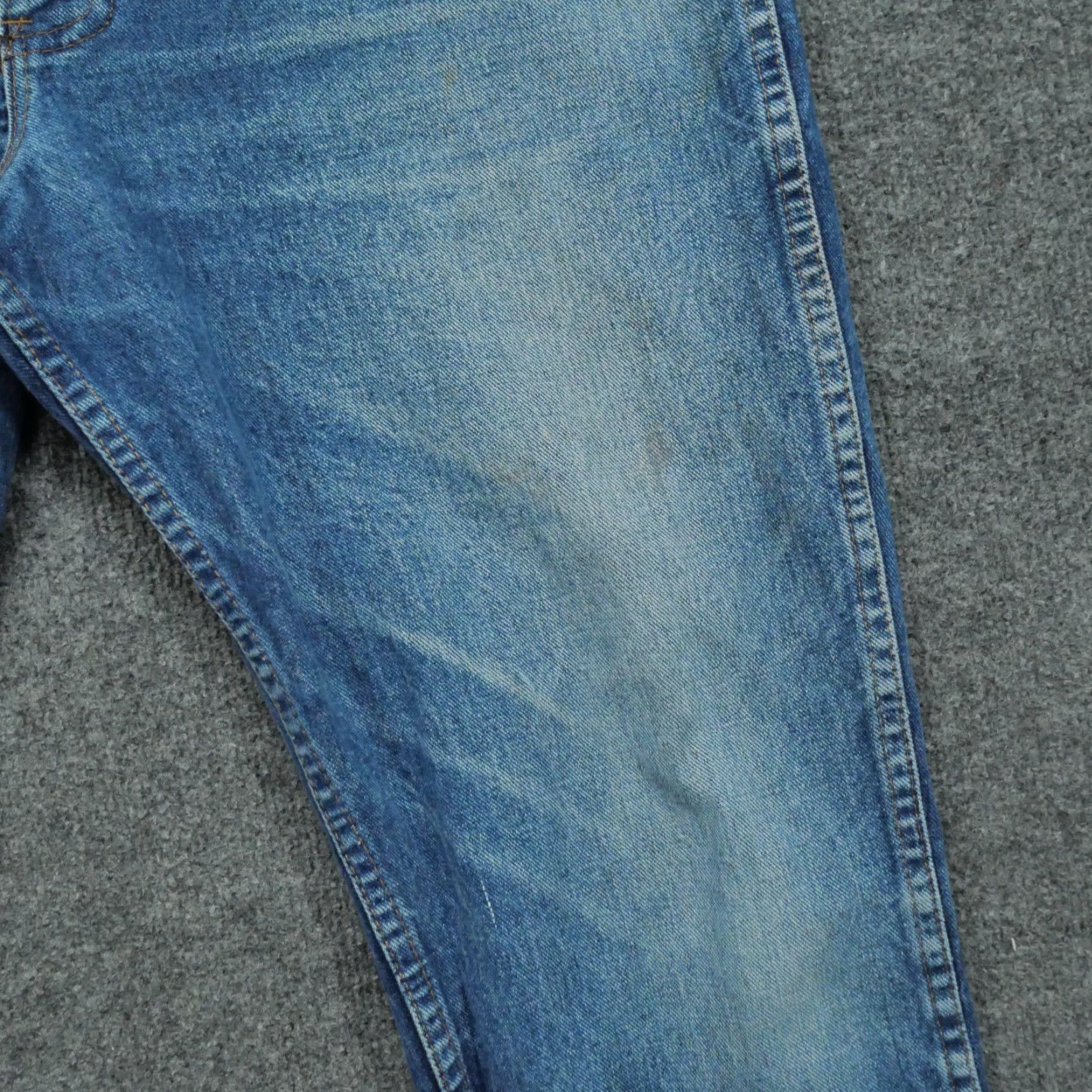 Vintage VINTAGE Saddle King Jeans Mens 38X30 Blue Pants Faded Whiskers Western Talon 80s Size US 36 / EU 52 - 5 Thumbnail